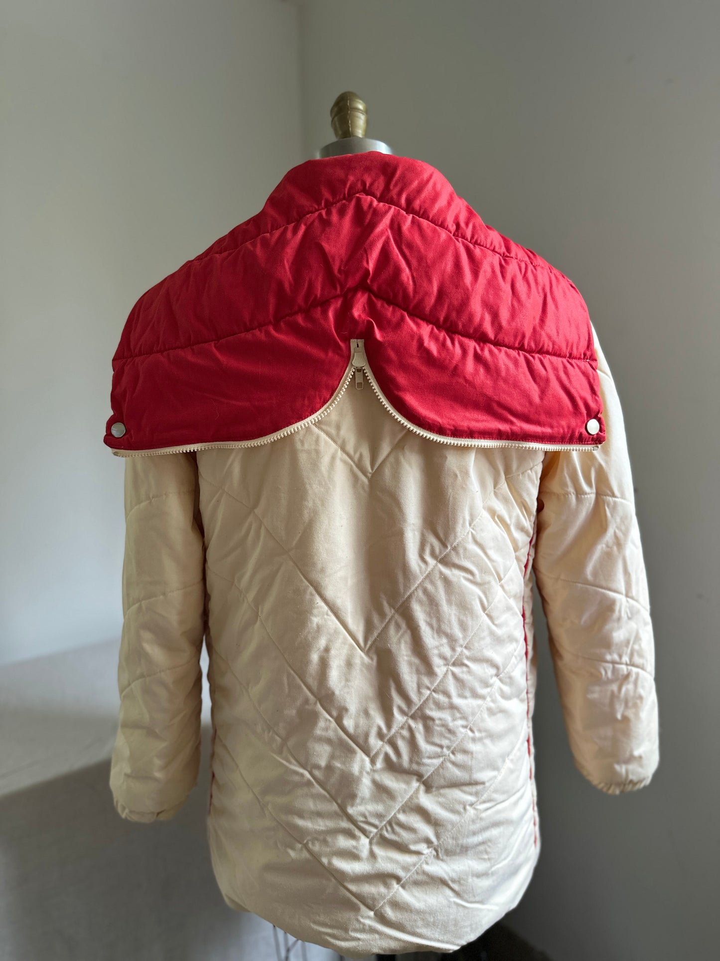 Sears Cream Puffy Jacket With Hood