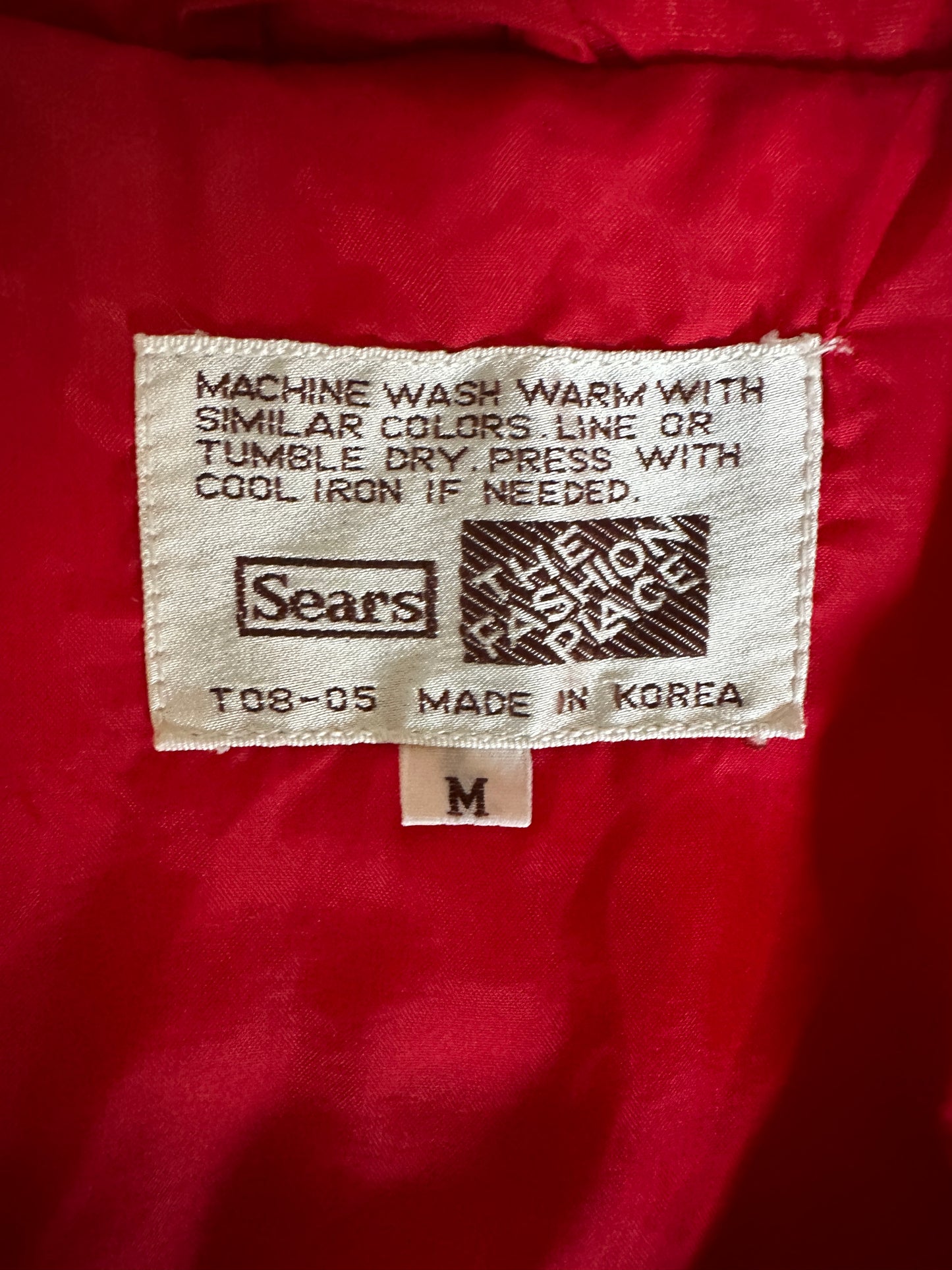 Sears Cream Puffy Jacket With Hood