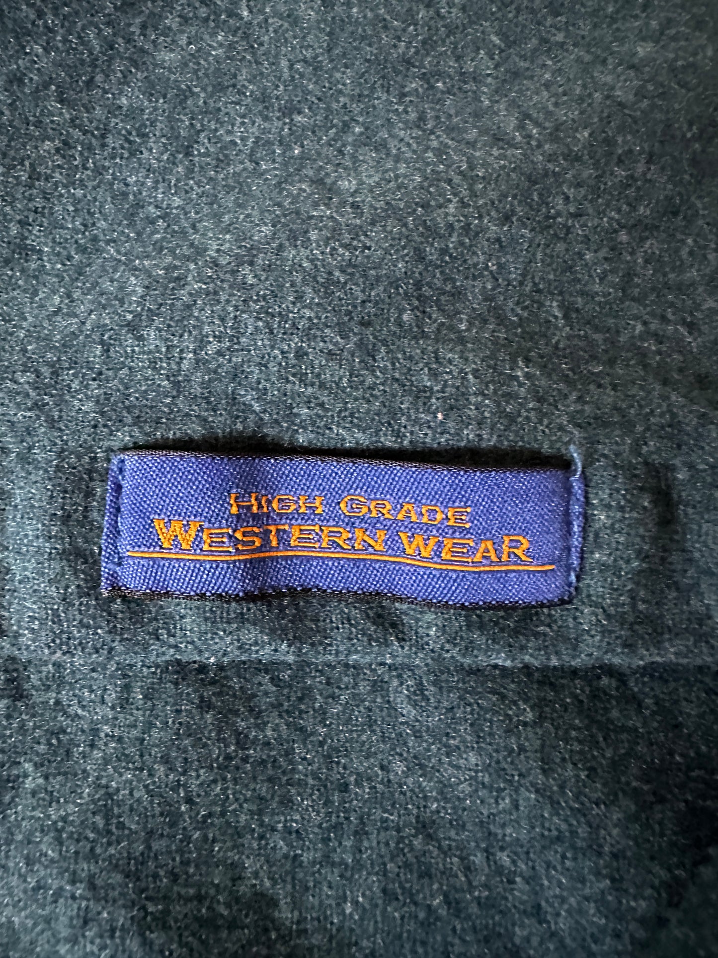 Pendleton Blue Wool Pearl Snap Up Shirt