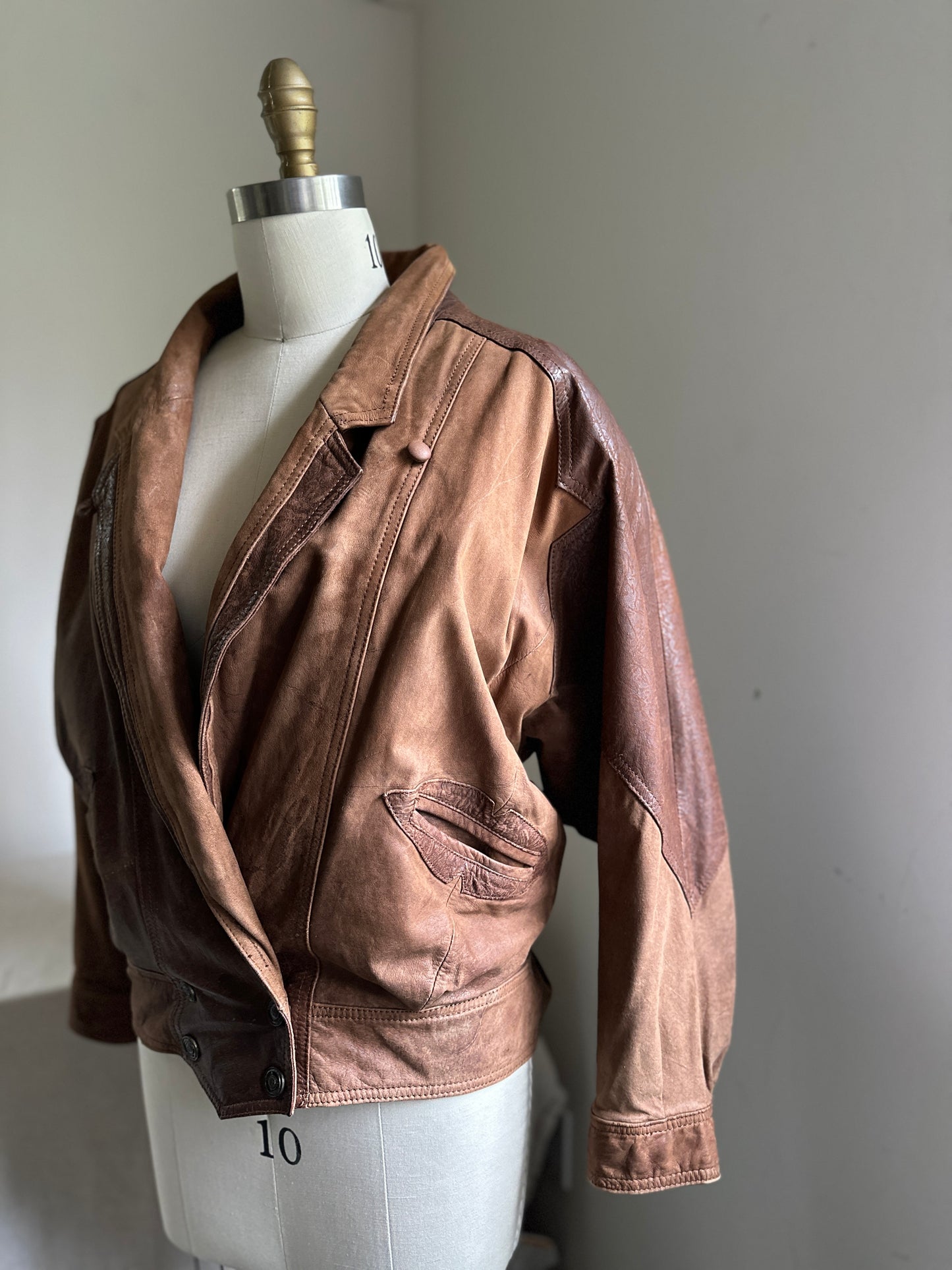 Adventure Bound  Originals Thinsulate Lined Two-Toned Leather Jacket-80's