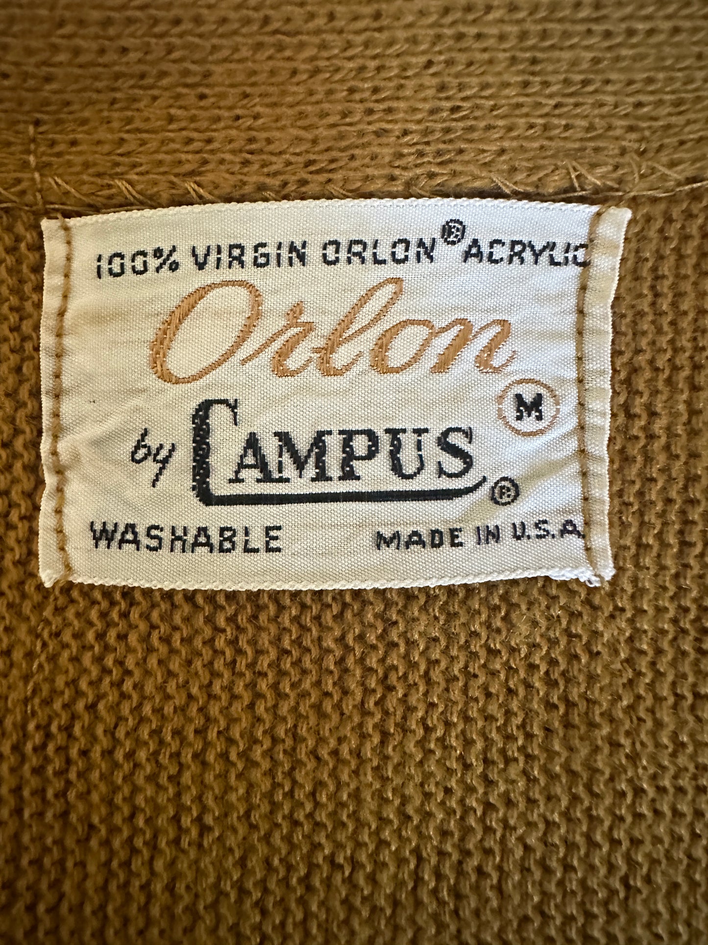 Orlon by Campus Mustard Yellow Cardigan Sweater