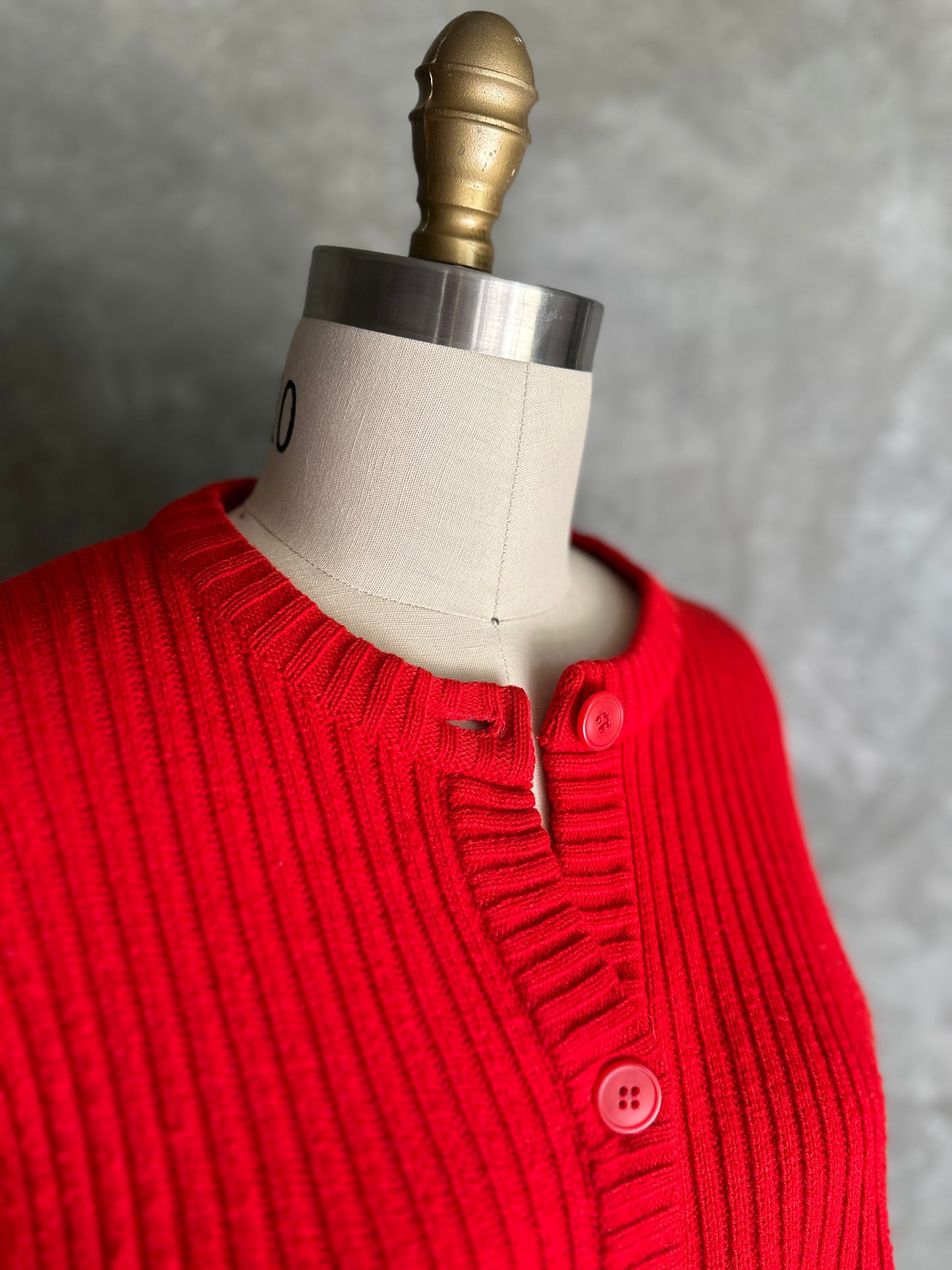 Sears Bright Red Cardigan