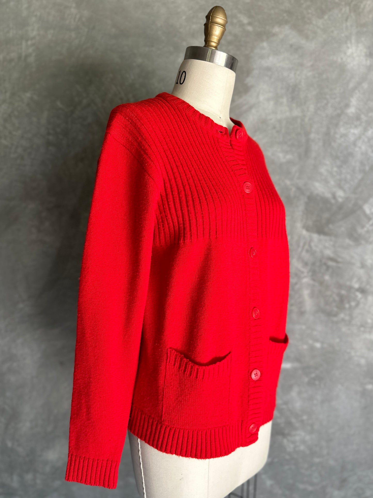 Sears Bright Red Cardigan