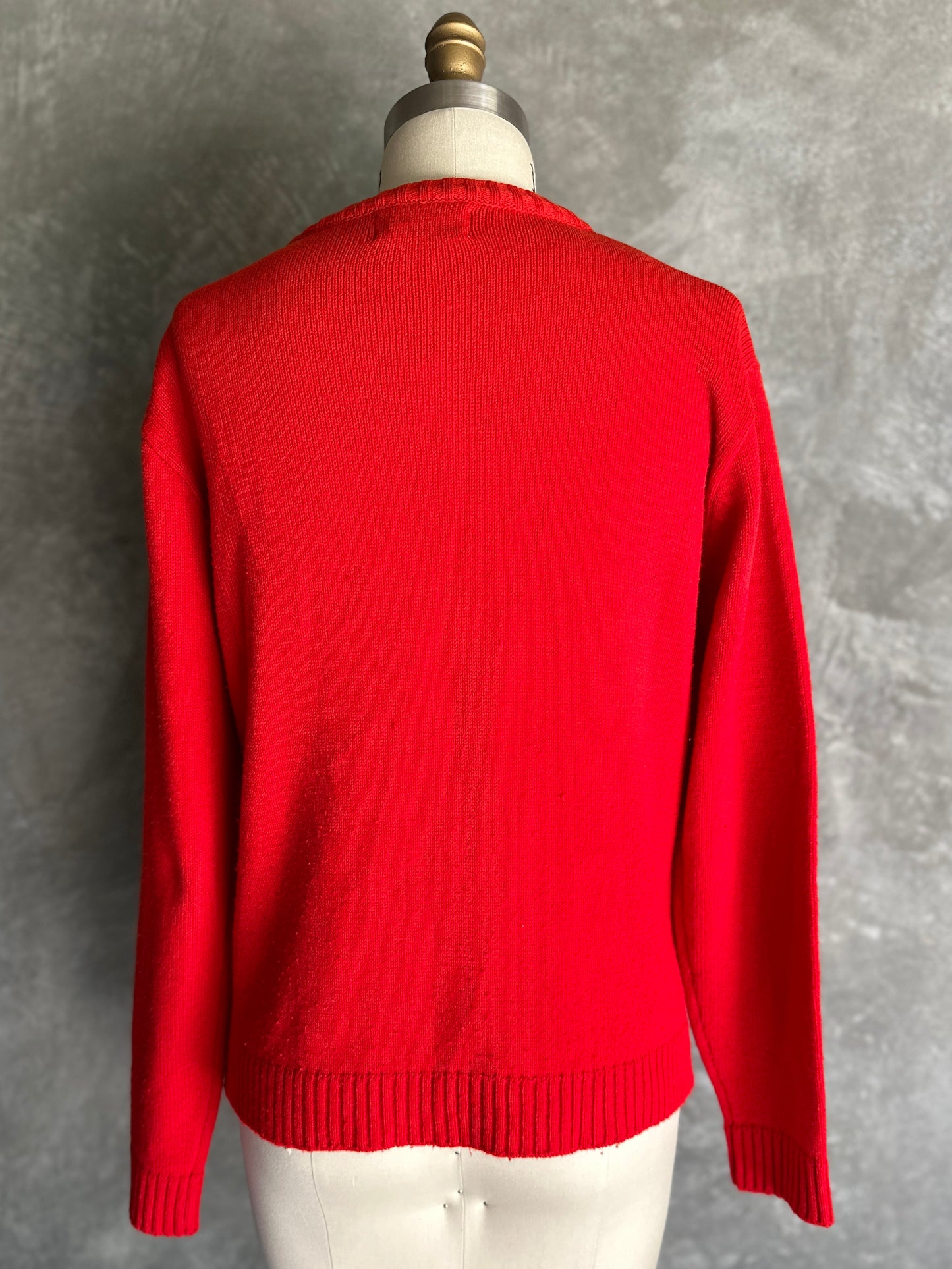 Sears Bright Red Cardigan