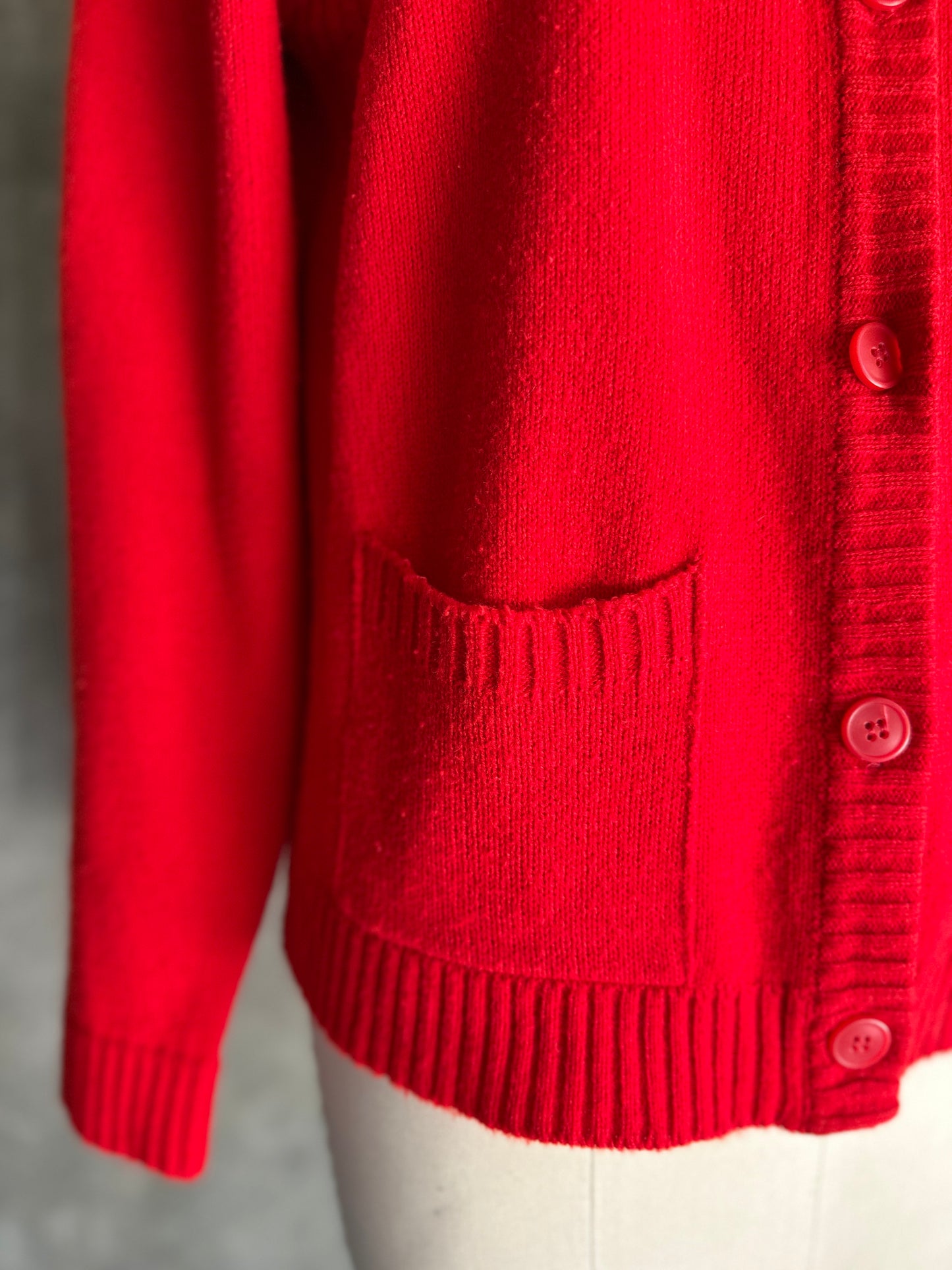 Sears Bright Red Cardigan