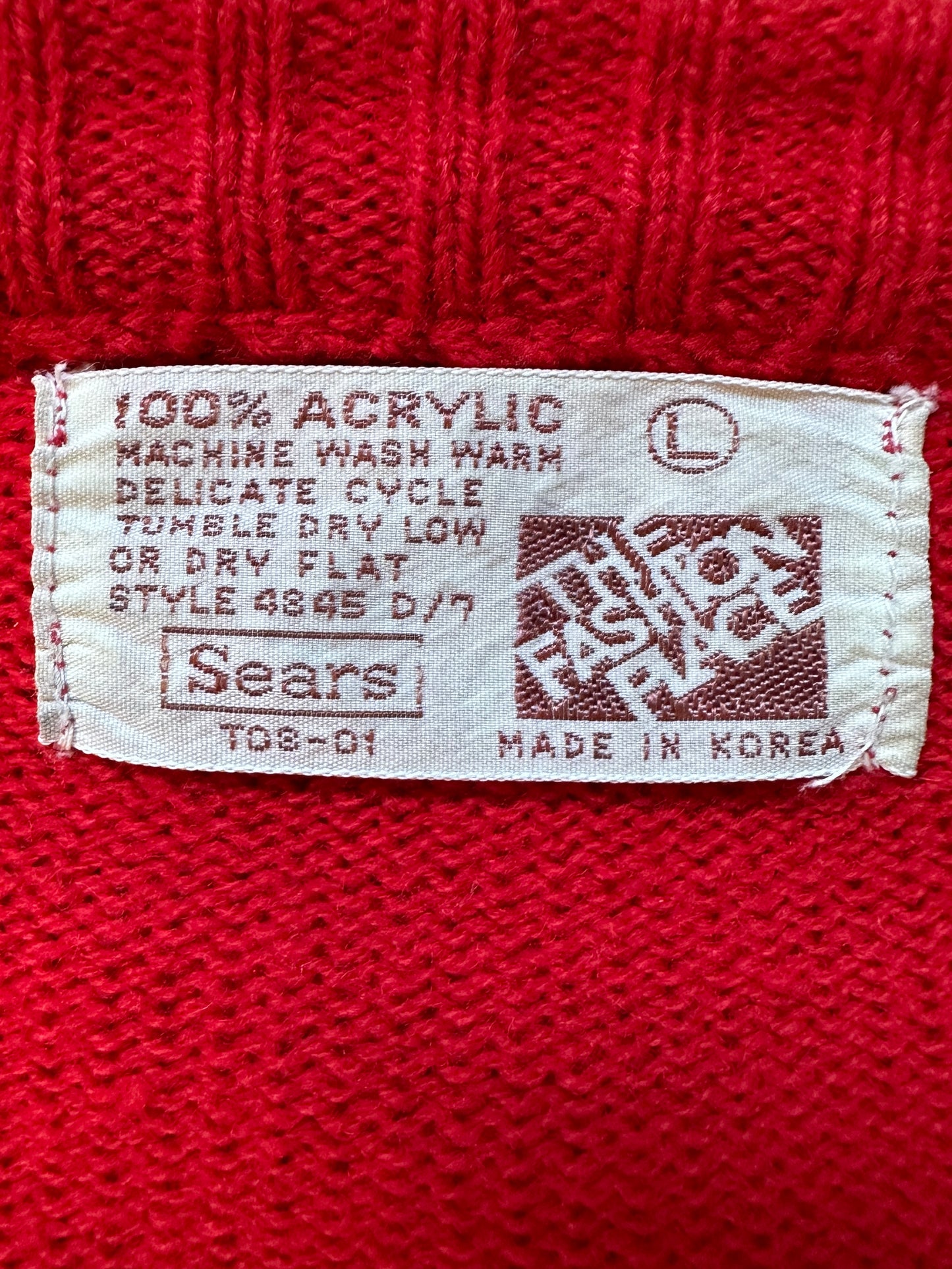 Sears Bright Red Cardigan