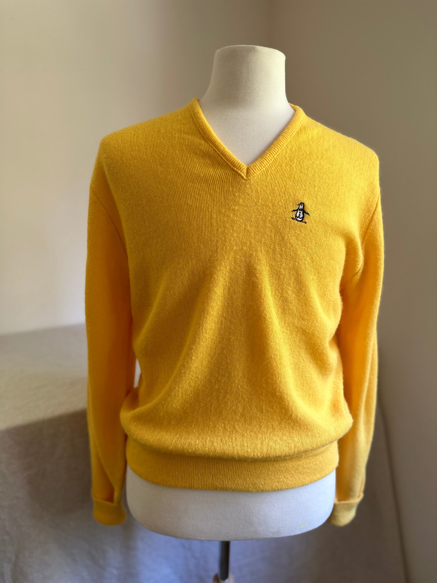 Penguin Grand Slam Yellow V-Neck Sweater