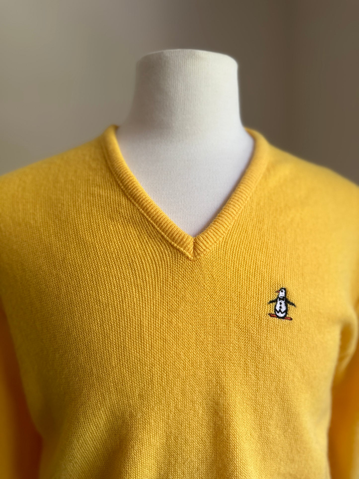 Penguin Grand Slam Yellow V-Neck Sweater