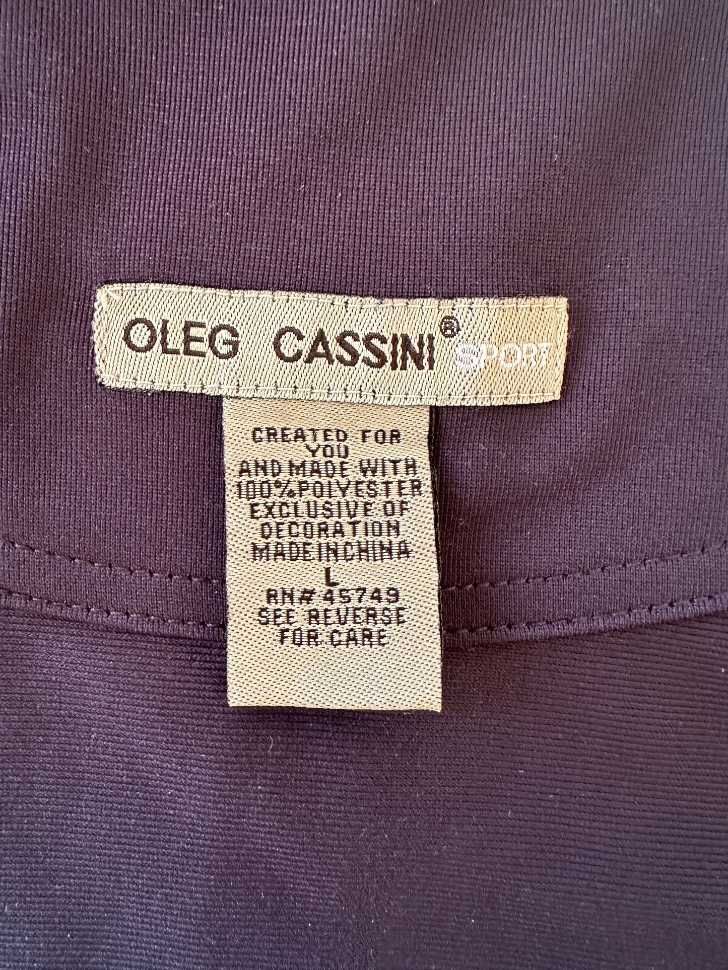 Oleg Cassini Classic Navy Zip Up Track Jacket