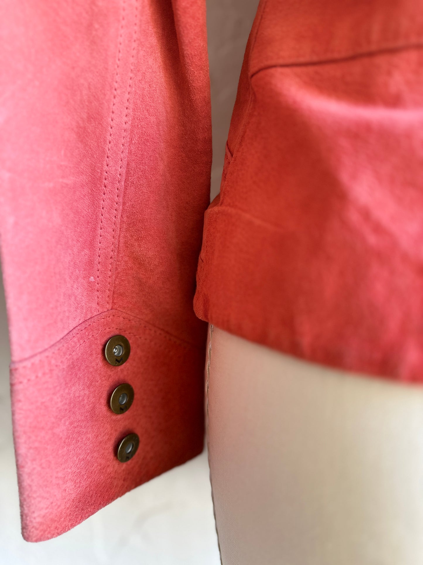 Peachy Leather Blazer