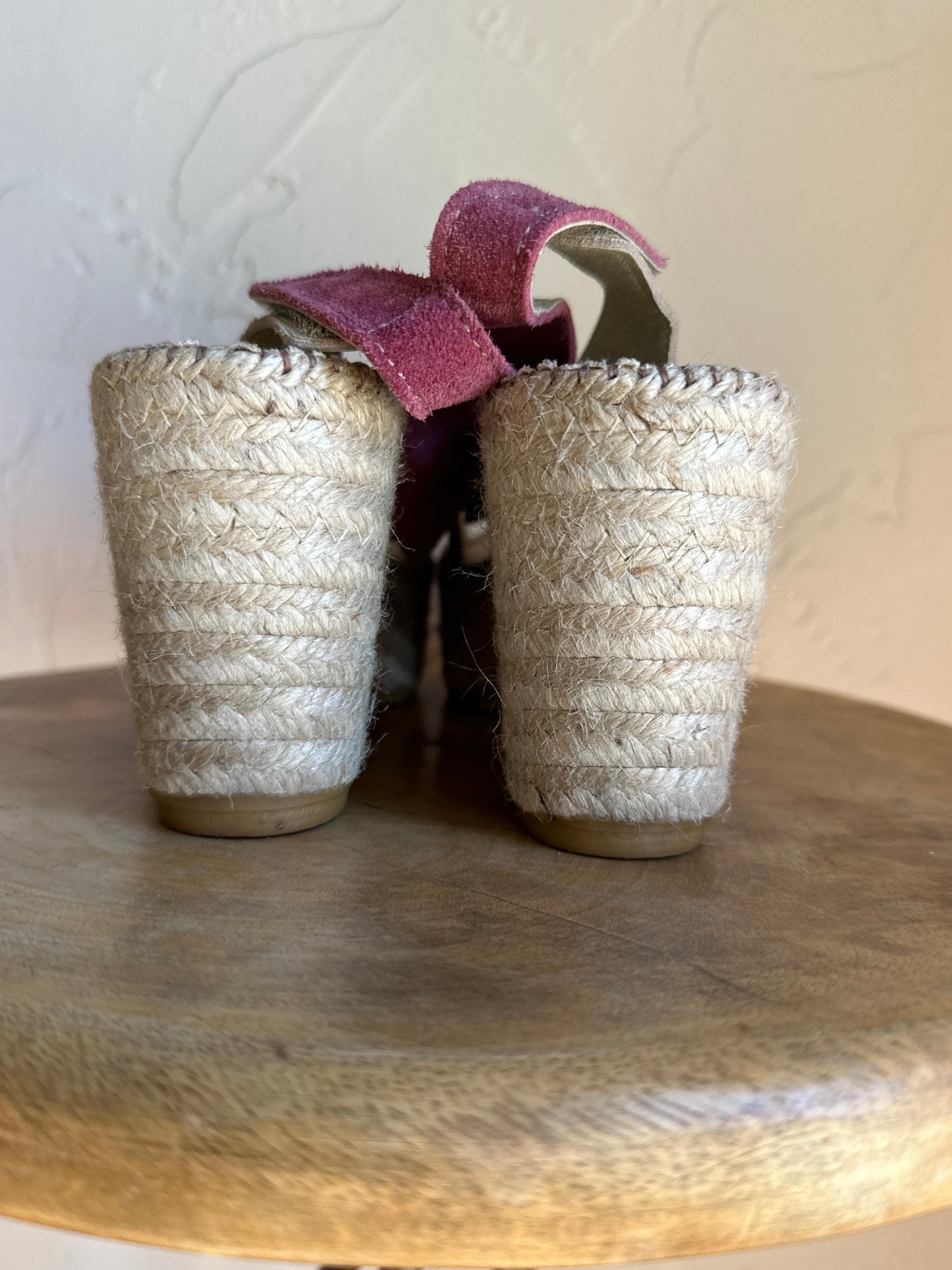 Suede Two-Tone Platform Wedge