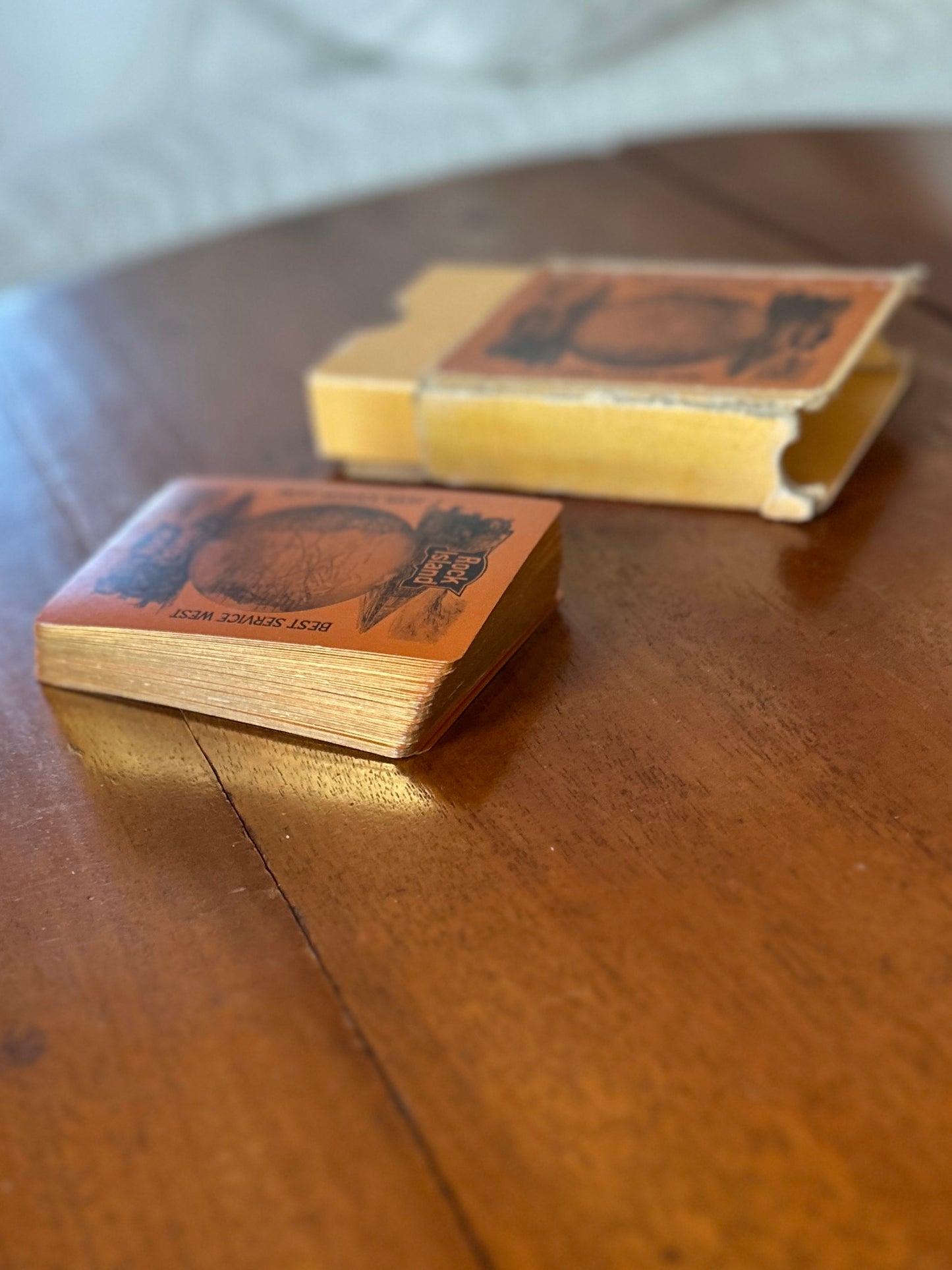 Rock Island Lines Gold Edged Souvenir Playing Cards