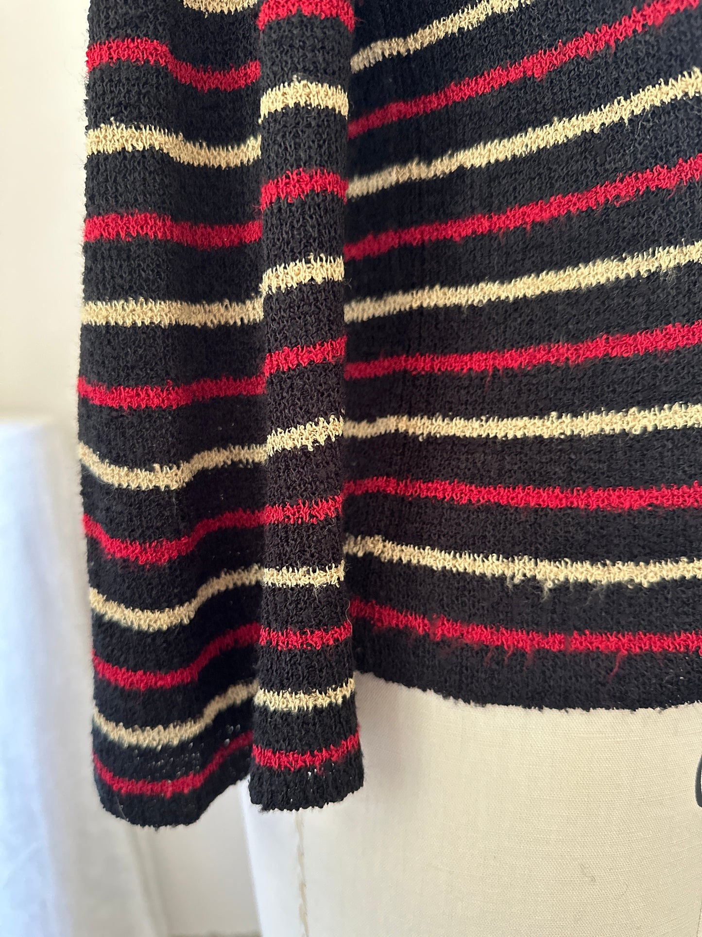 Black Electric Striped Crewneck
