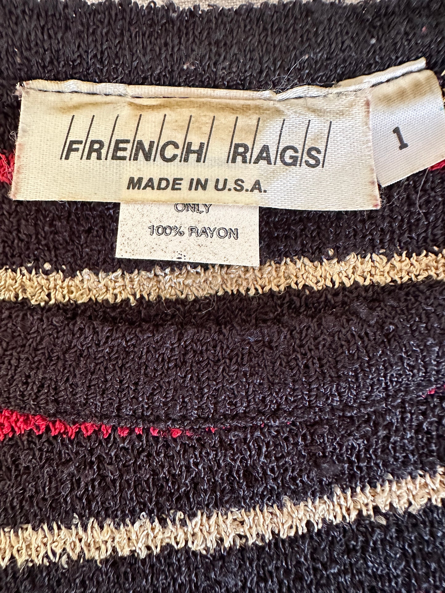 Black Electric Striped Crewneck