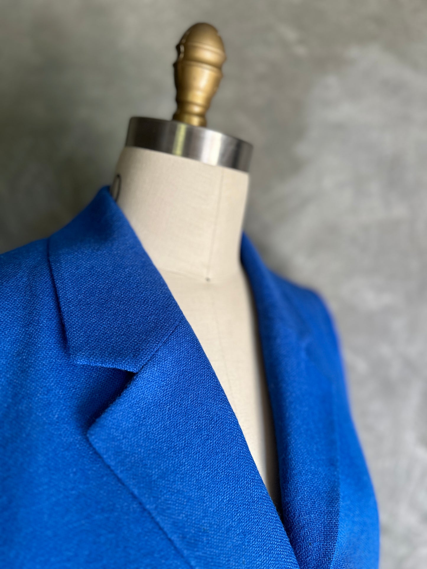 Boxy One Button Royal Blue Blazer