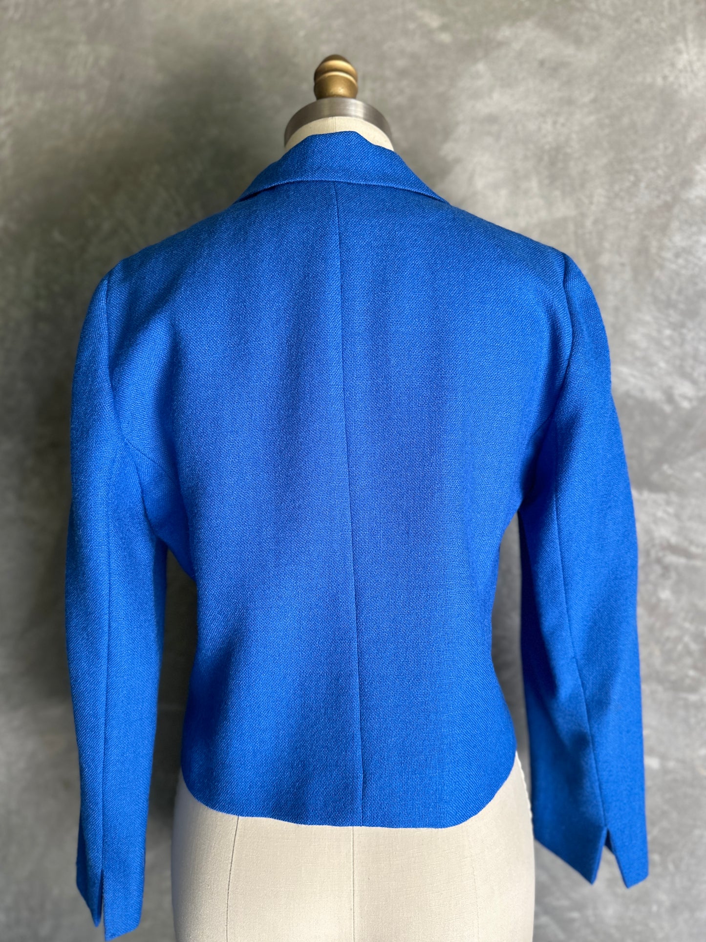 Boxy One Button Royal Blue Blazer