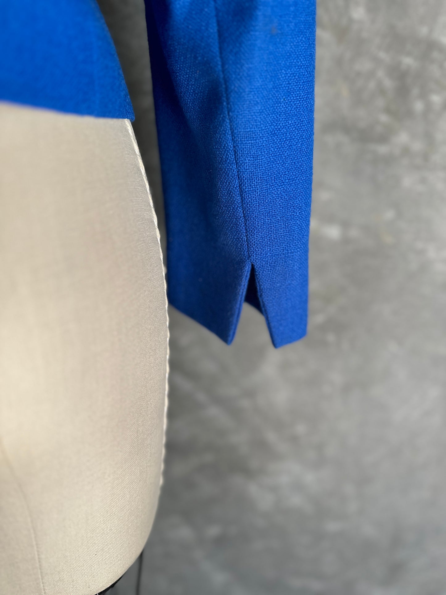 Boxy One Button Royal Blue Blazer