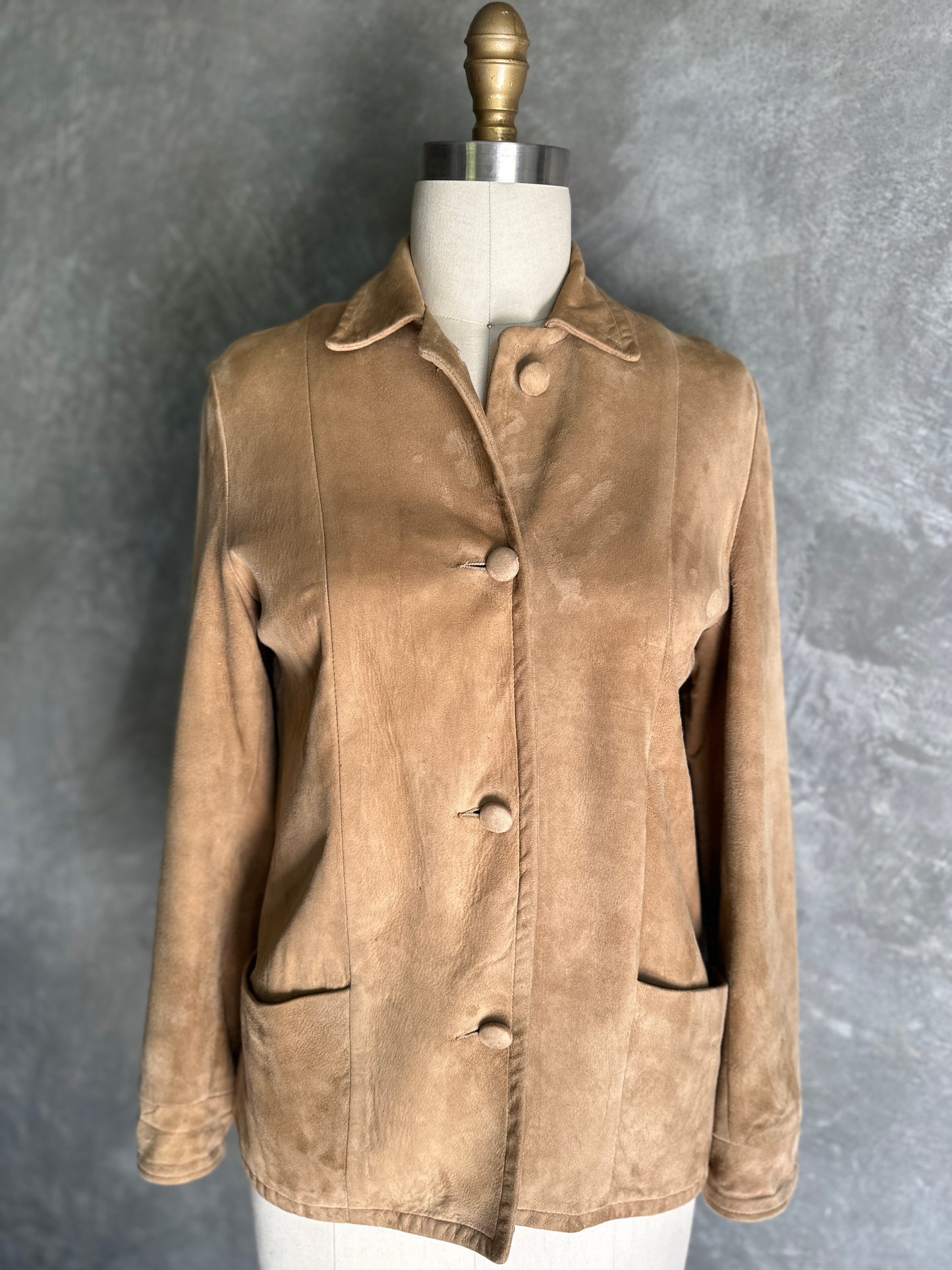 Suede Button Up