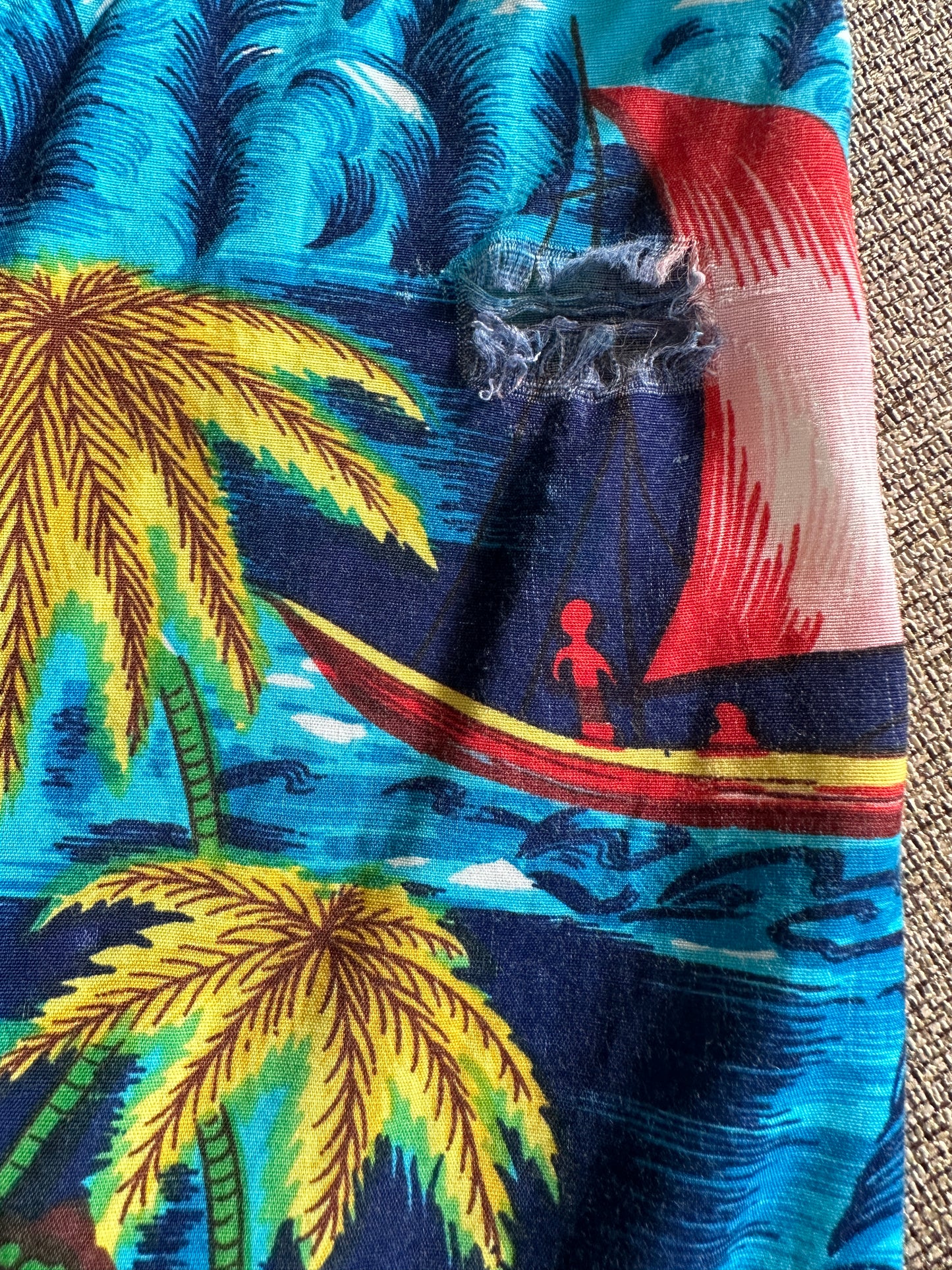 Bright Blue Short Sleeve Hawaiian Shirt