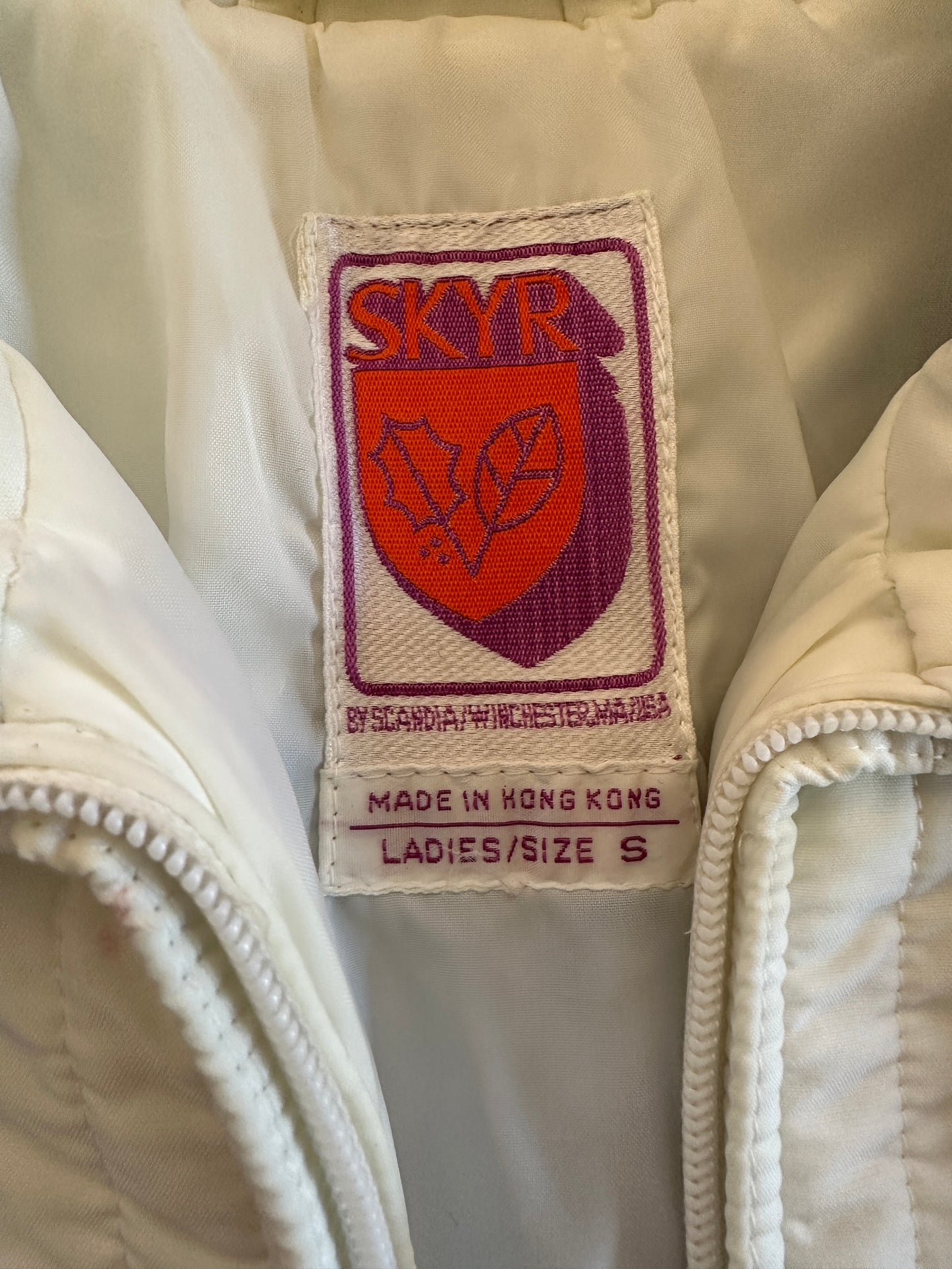 80's White and Blue Classic Ski Jacket