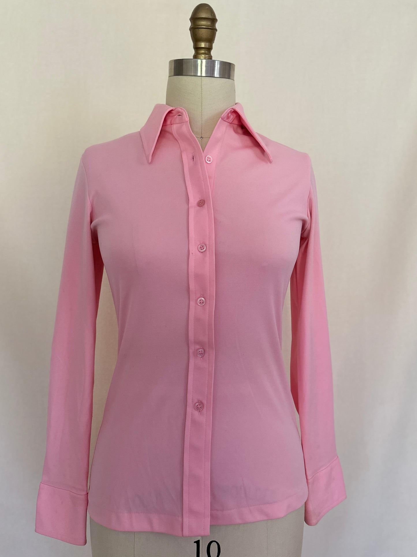 Parklane Soft Pink Wide Collar Blouse