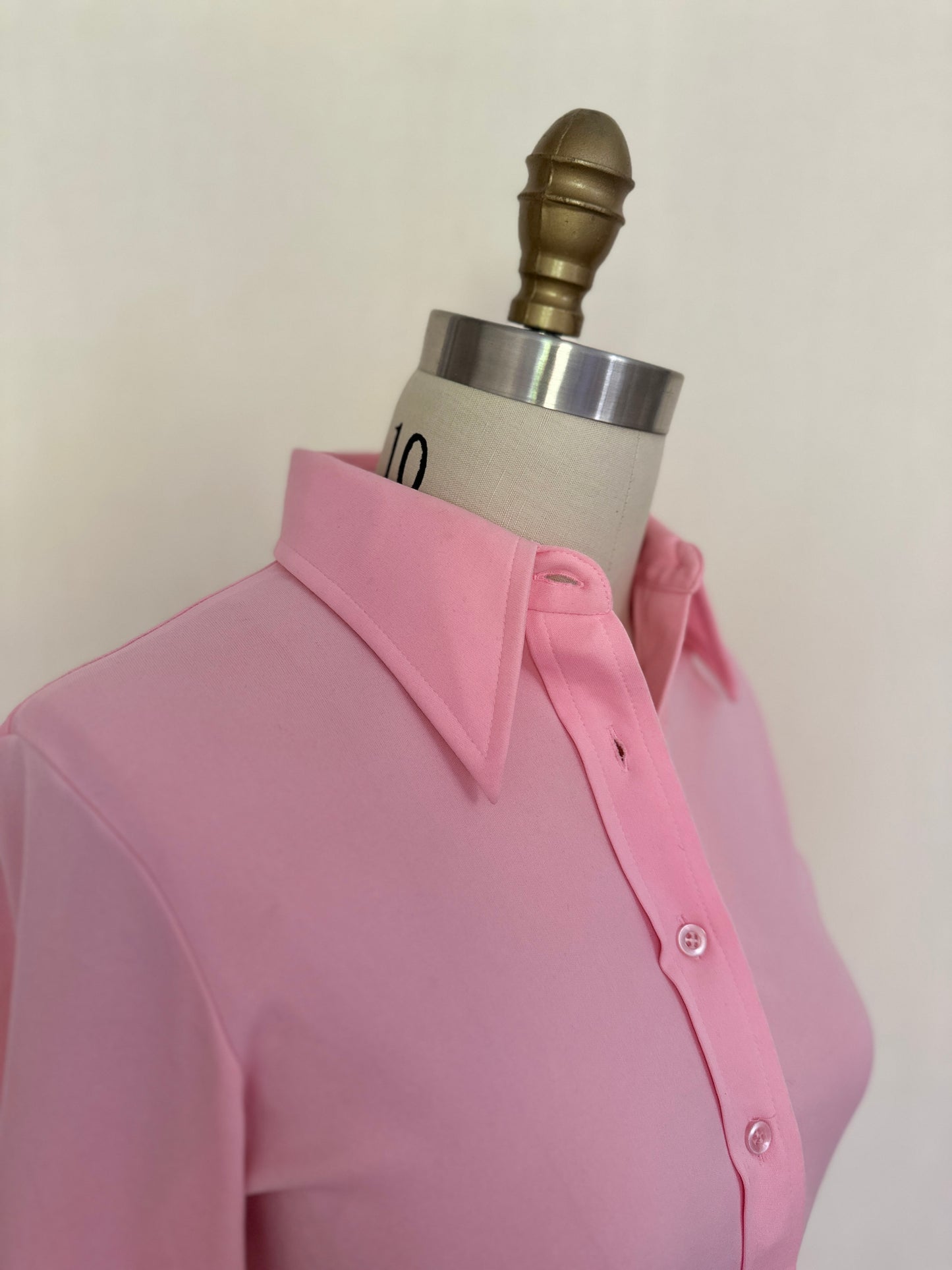 Parklane Soft Pink Wide Collar Blouse