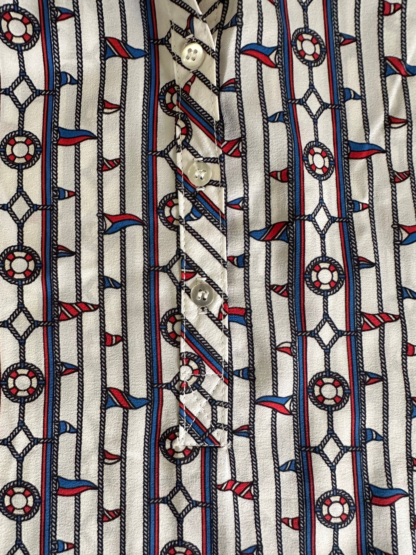 Nautical Stripe Short Sleeve Blouse