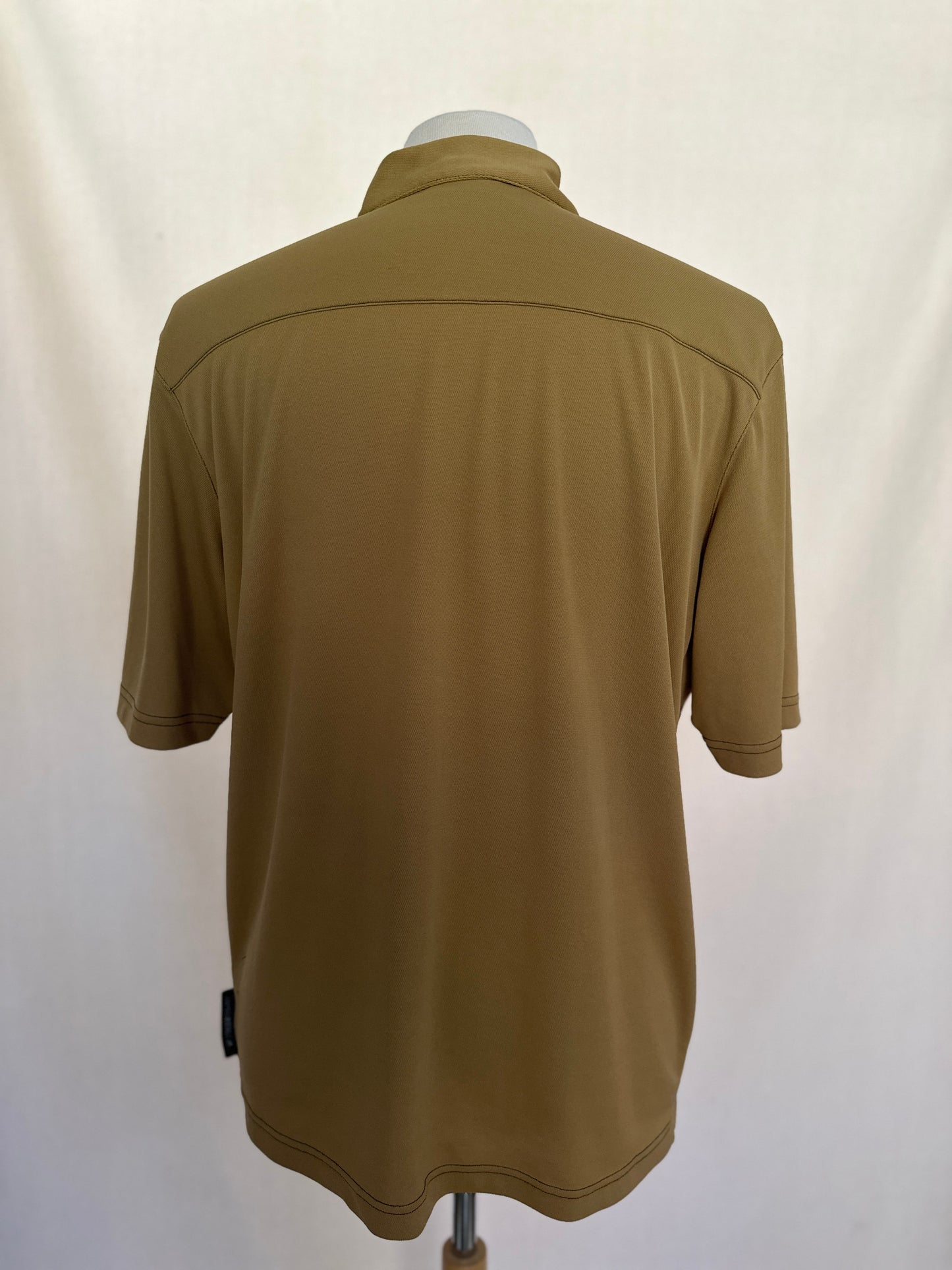 Brown Short Sleeve Snap Up