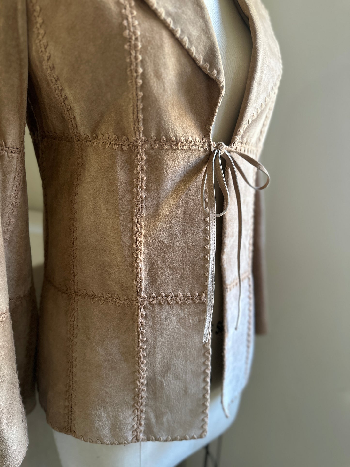 Michael Hoban Suede Patchwork Leather Jacket