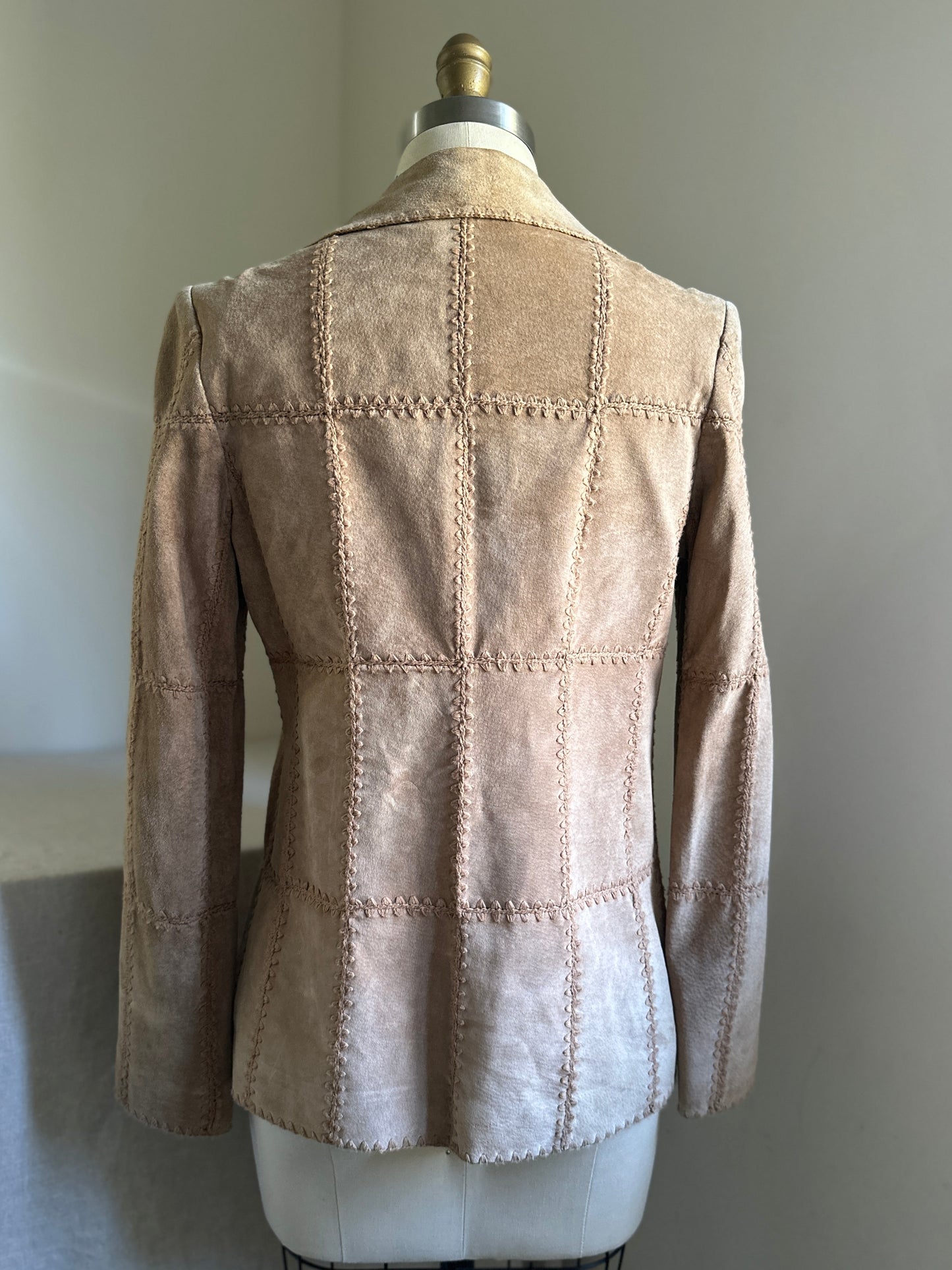 Michael Hoban Suede Patchwork Leather Jacket