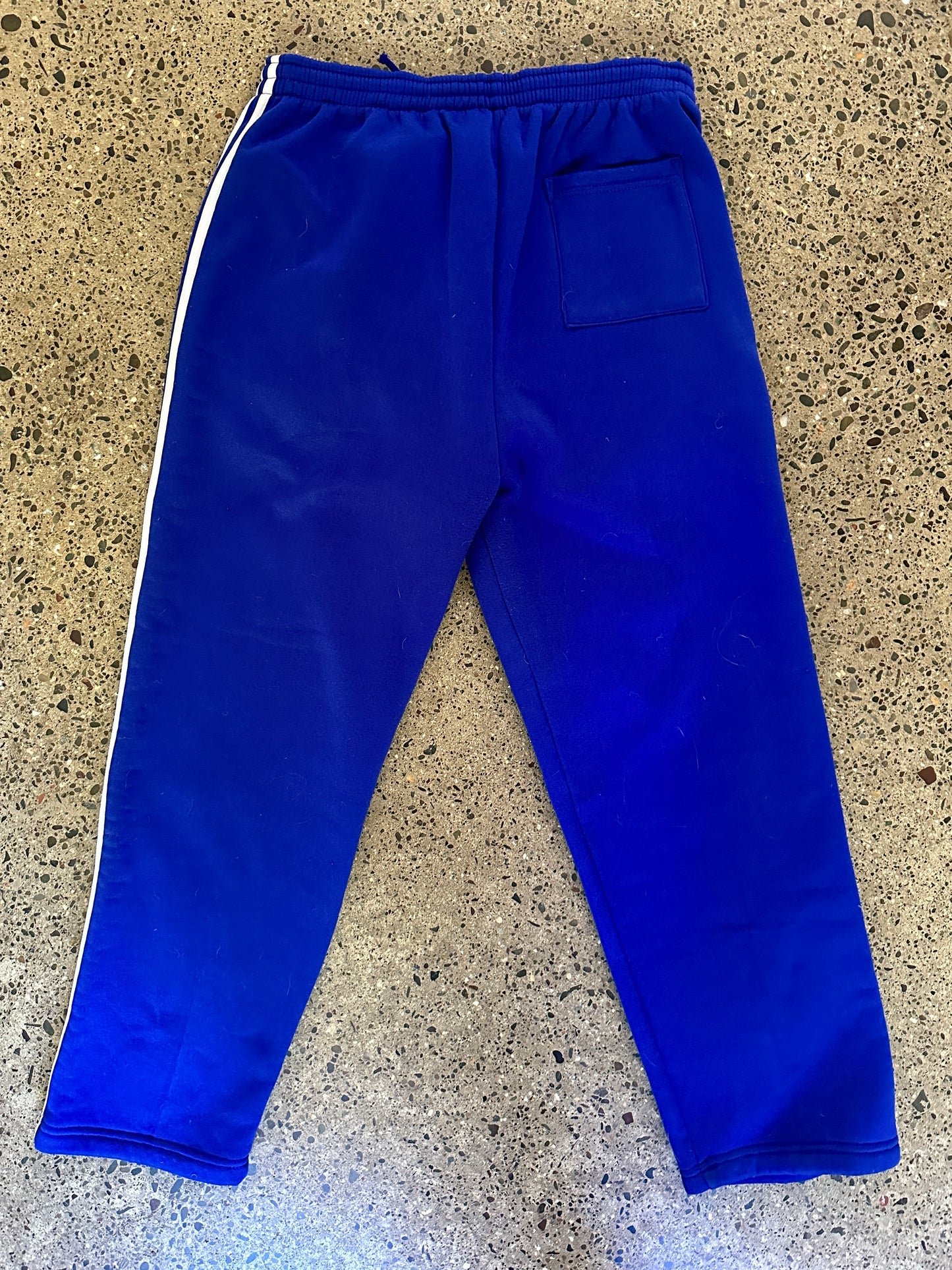 Royal Blue and White Stripes Sweatpants