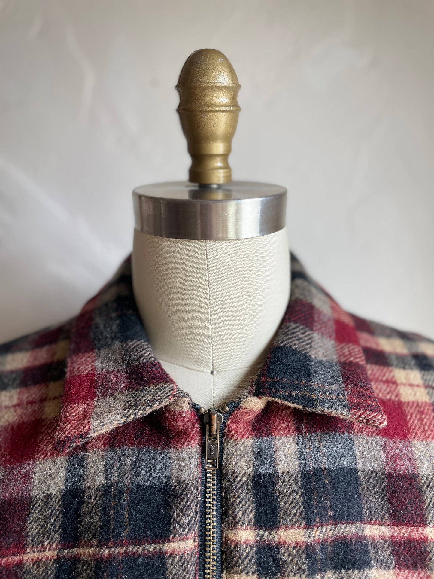 Woolrich Wool Plaid Zip-Up Vest