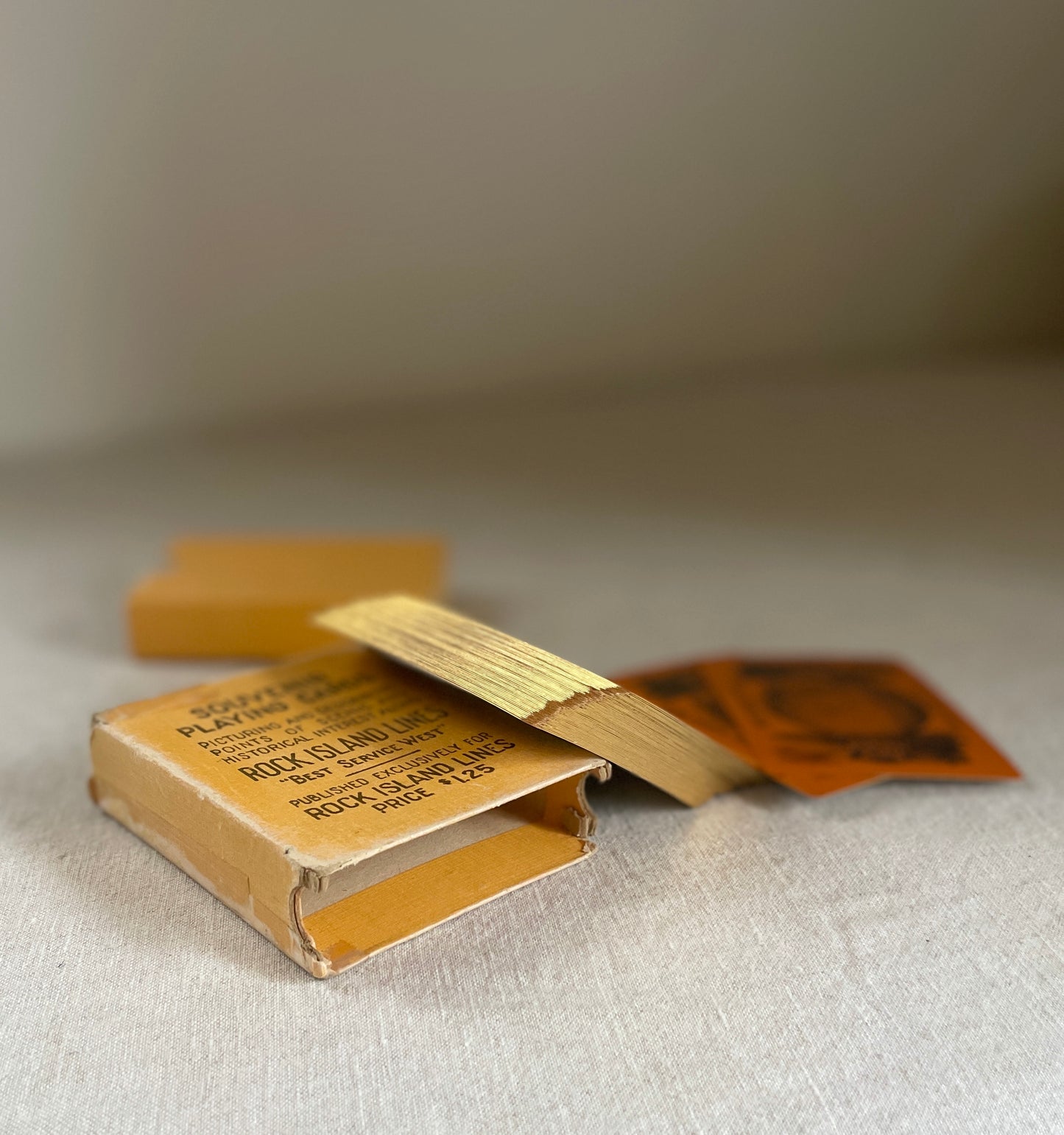 Rock Island Lines Gold Edged Souvenir Playing Cards