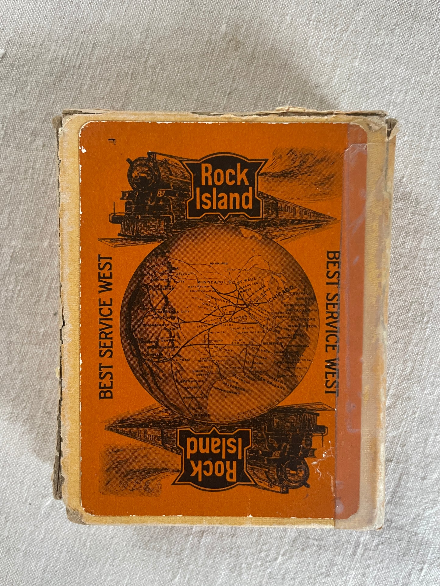 Rock Island Lines Gold Edged Souvenir Playing Cards