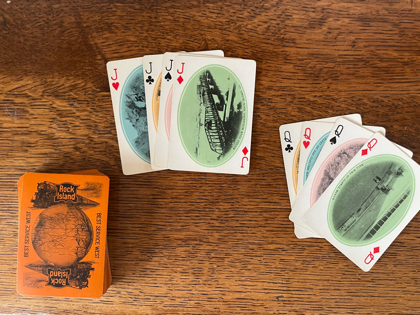 Rock Island Lines Gold Edged Souvenir Playing Cards