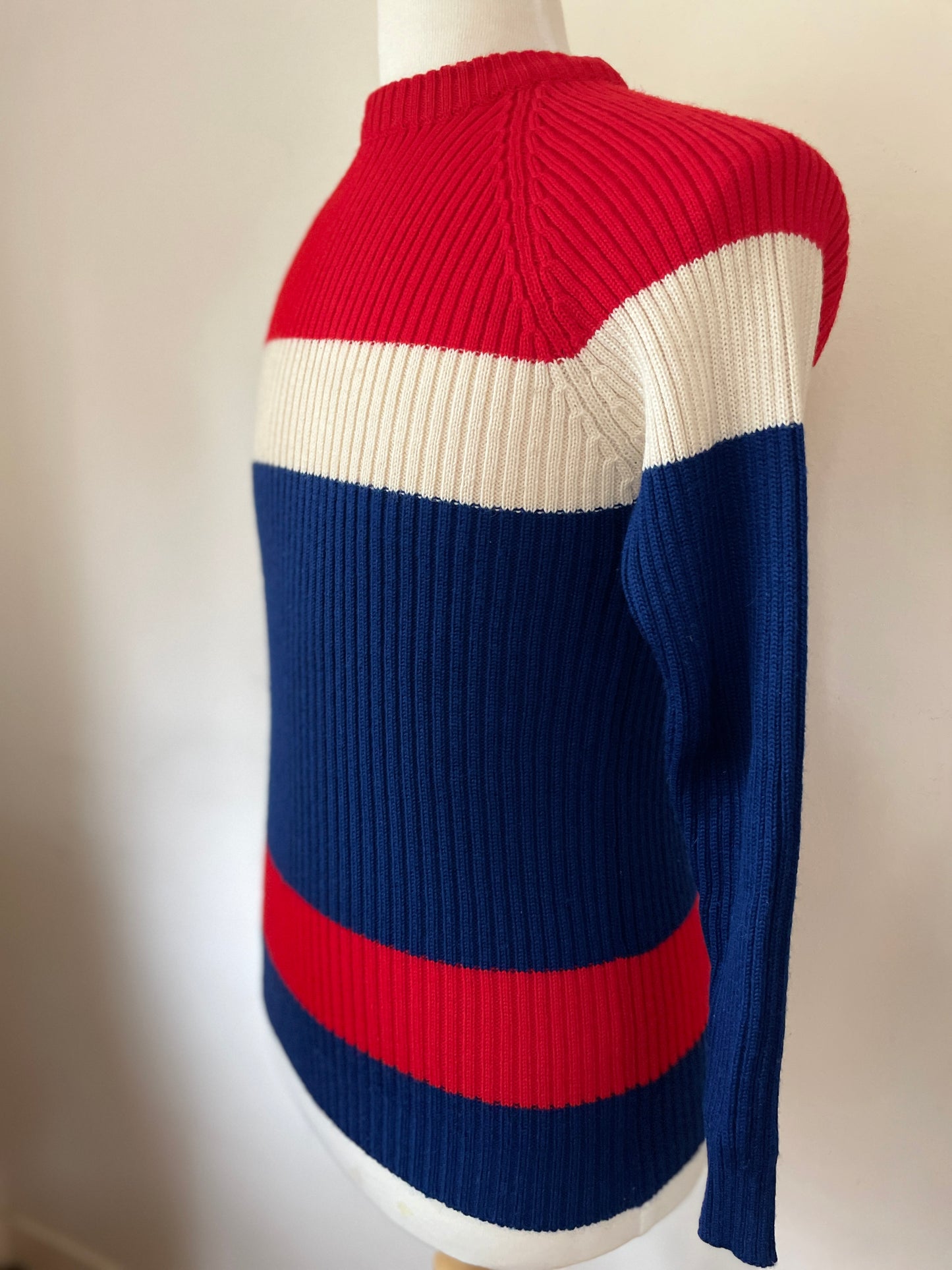 Sears Tri-Couleur Wool Ski Sweater