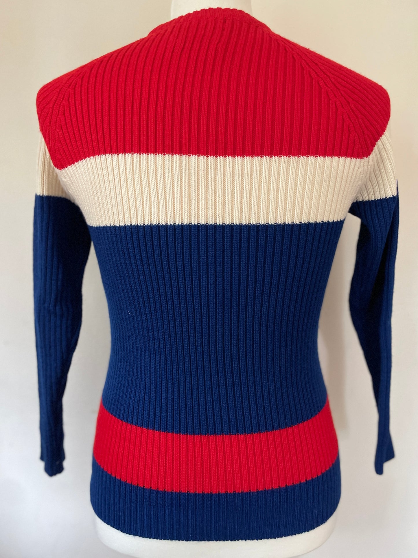 Sears Tri-Couleur Wool Ski Sweater