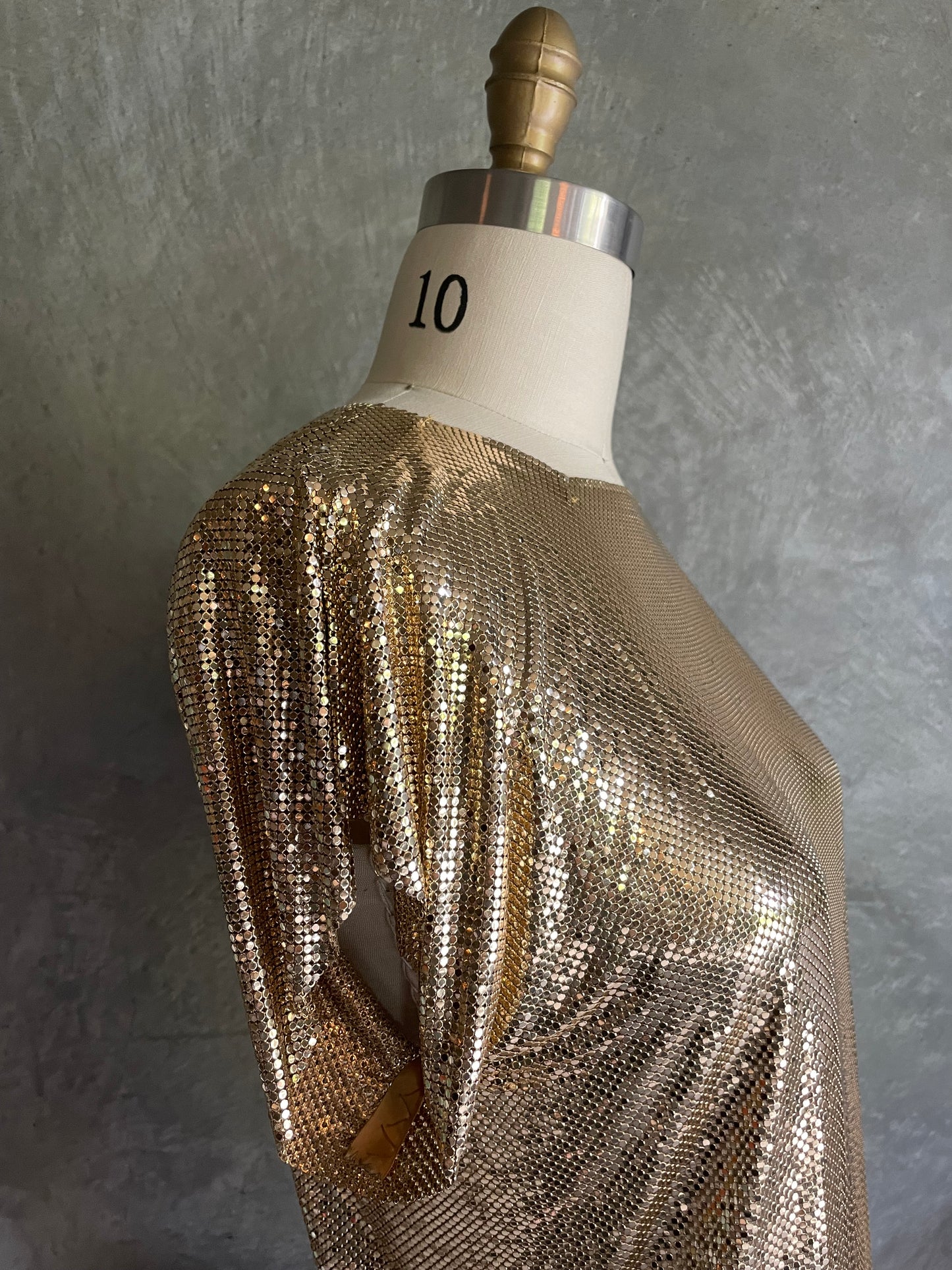 Gold Mesh Backless Piece of Art