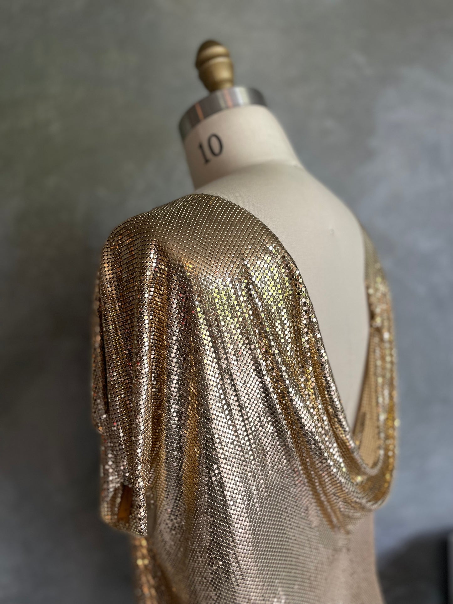 Gold Mesh Backless Piece of Art