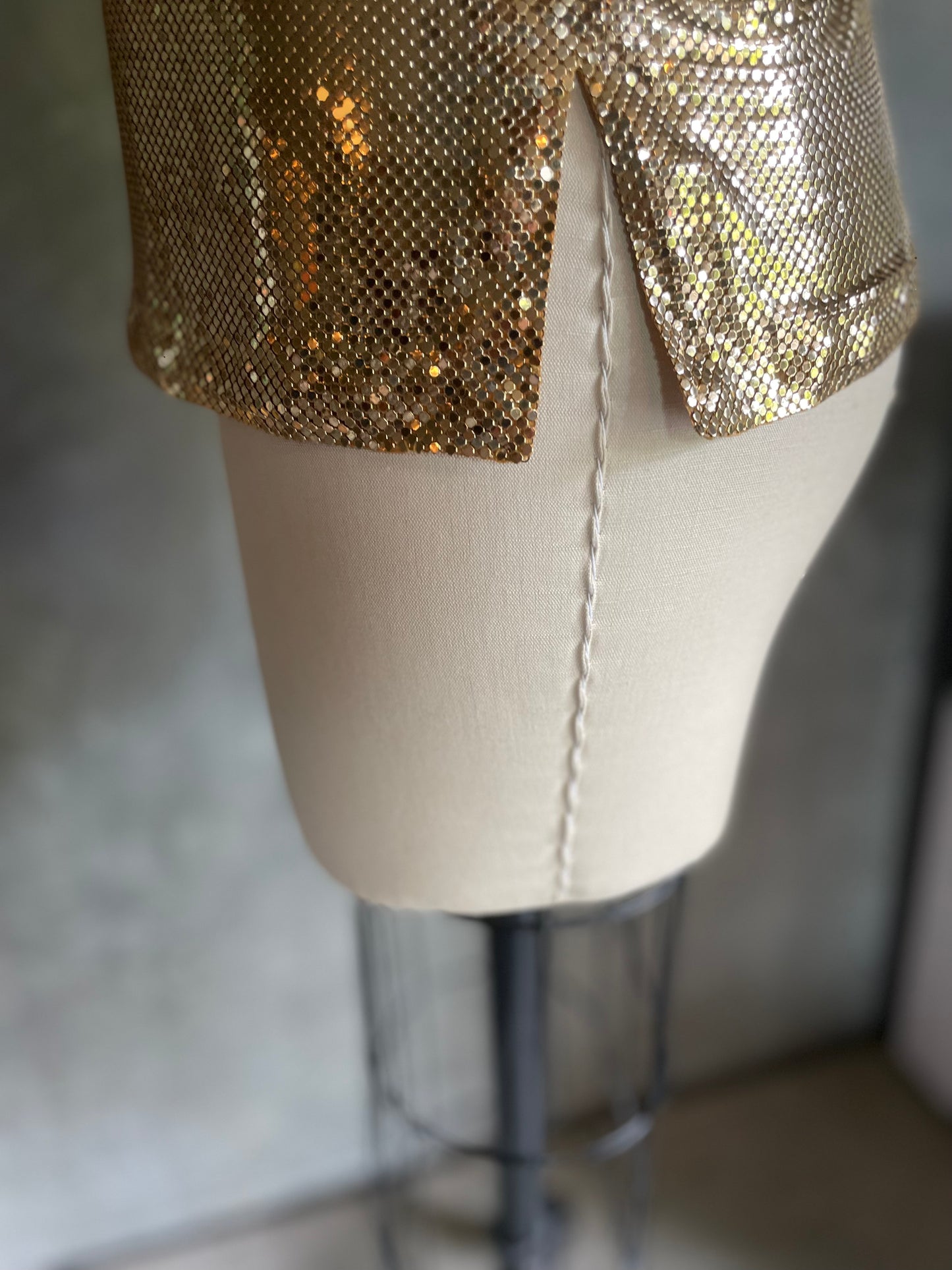 Gold Mesh Backless Piece of Art