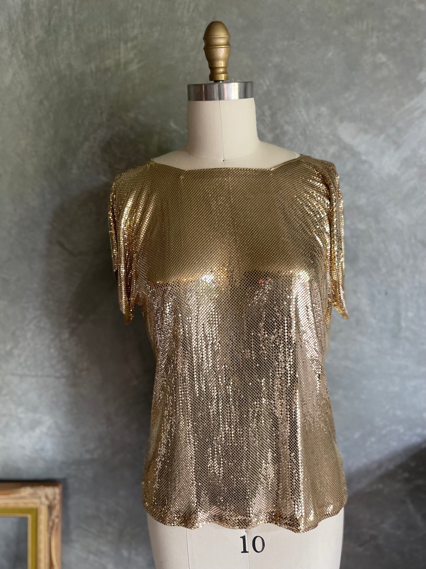 Gold Mesh Backless Piece of Art