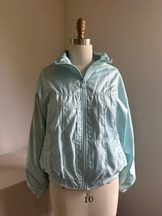 90's Adidas Baby Blue Windbreaker Jacket