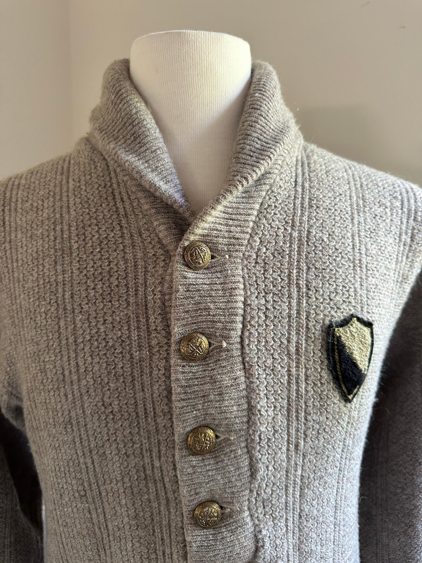 Puritan Continental Shawl Collar Wool Sweater
