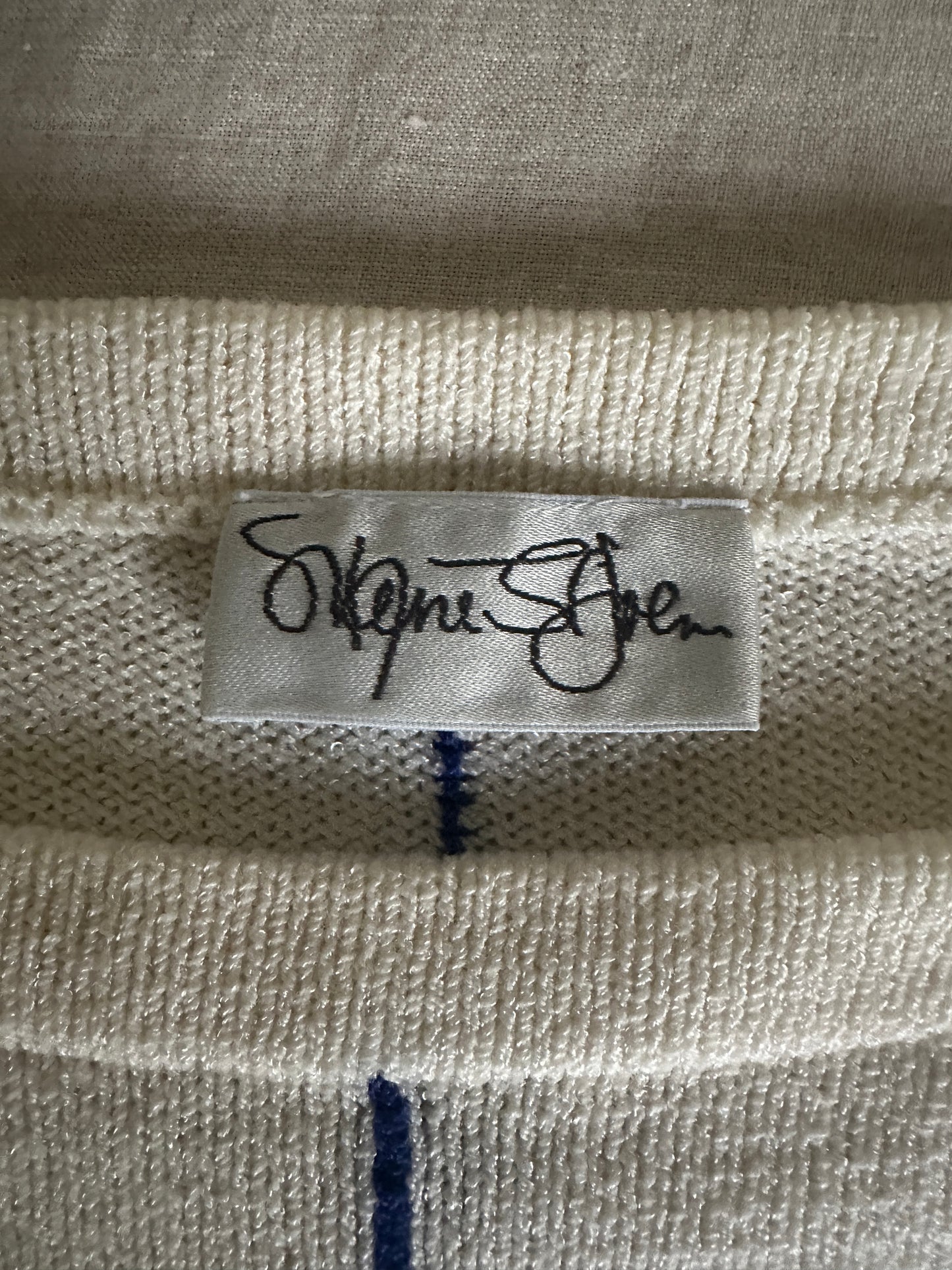 Okene St. John Short Sleeve Geometric Sweater