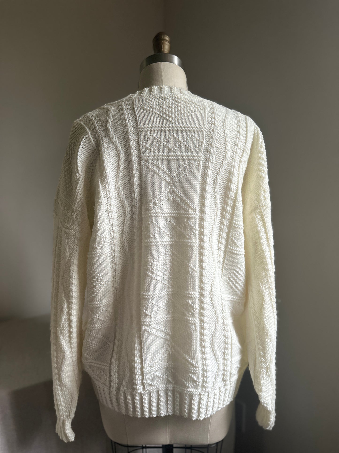 Cuddle Knit Cream Button Up Cardigan Sweater