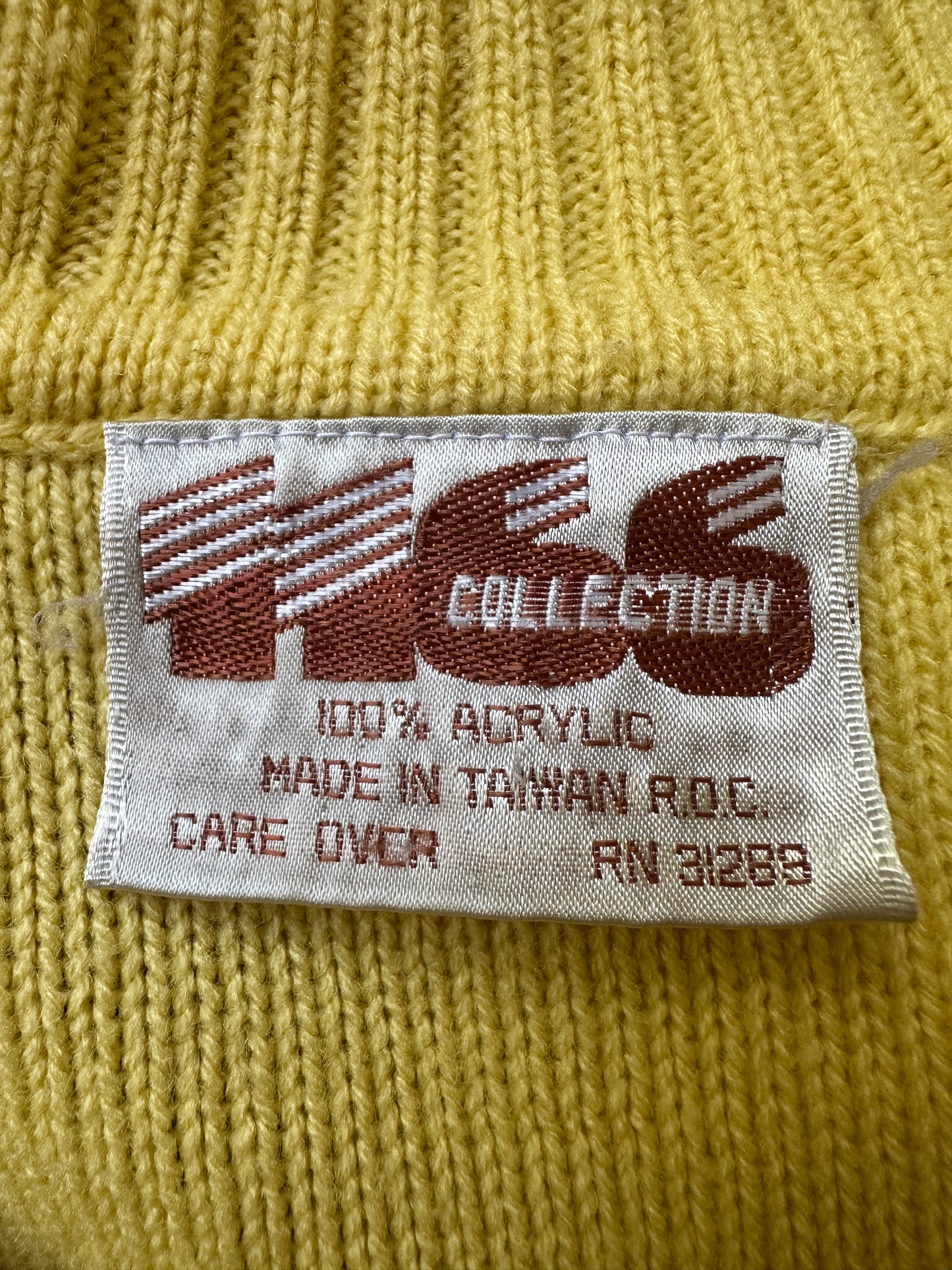 1166 Collection Yellow Collared Sweater
