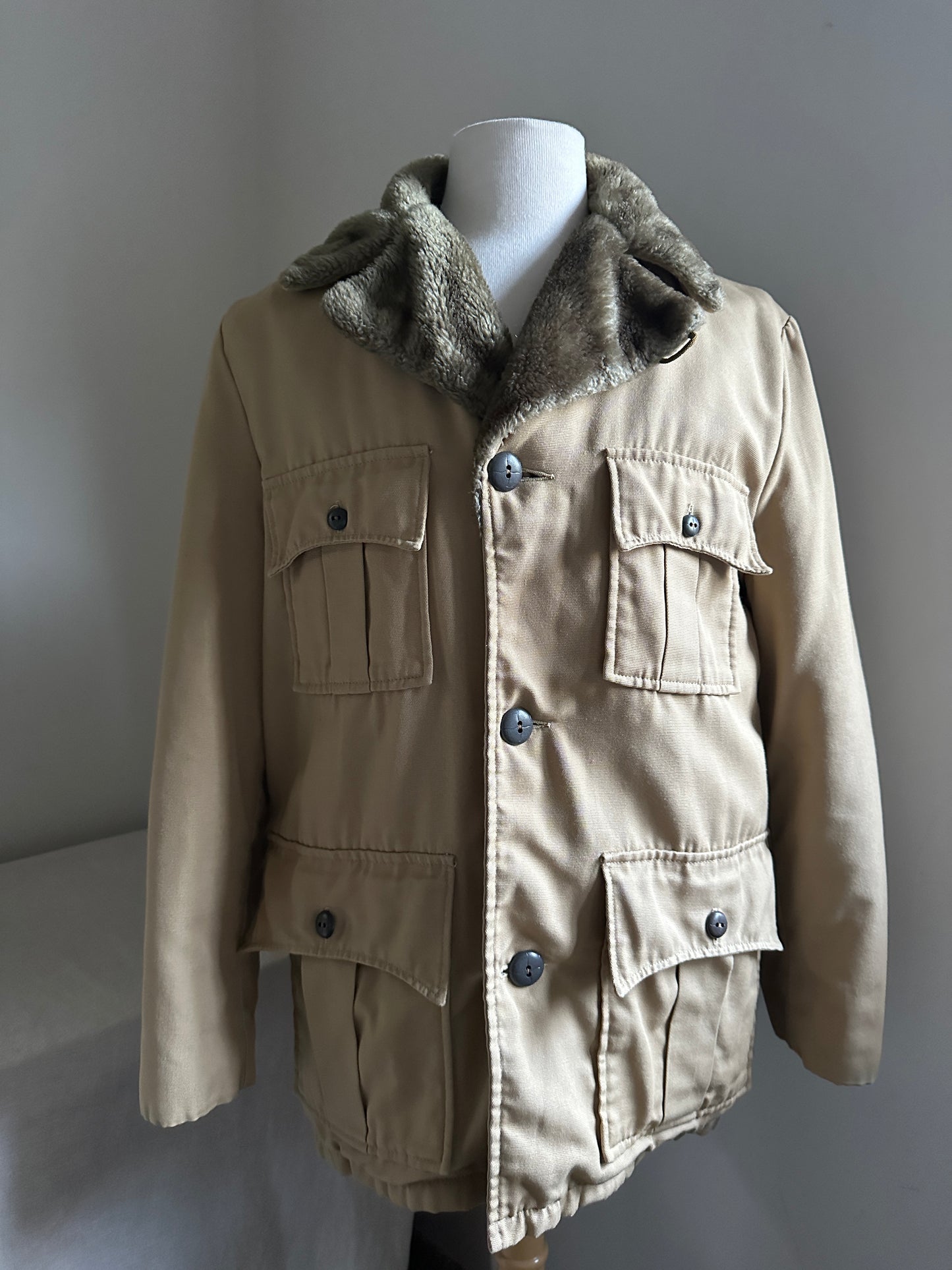 Shanhouse Khaki Fur-lined Jacket