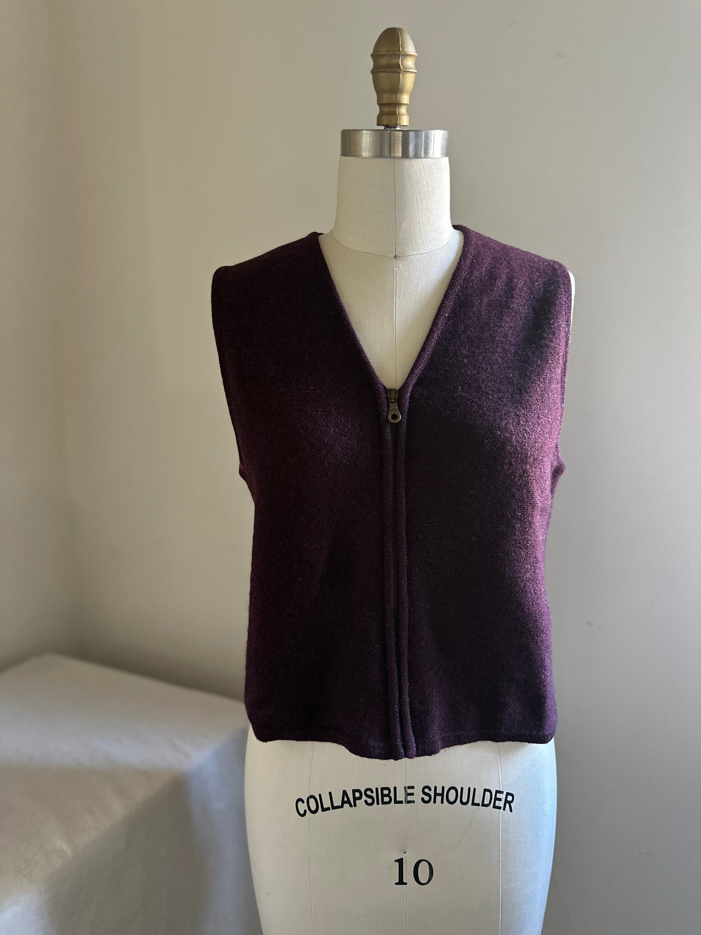 Studio 121 Dark Chocolate Brown Zip-Up Vest