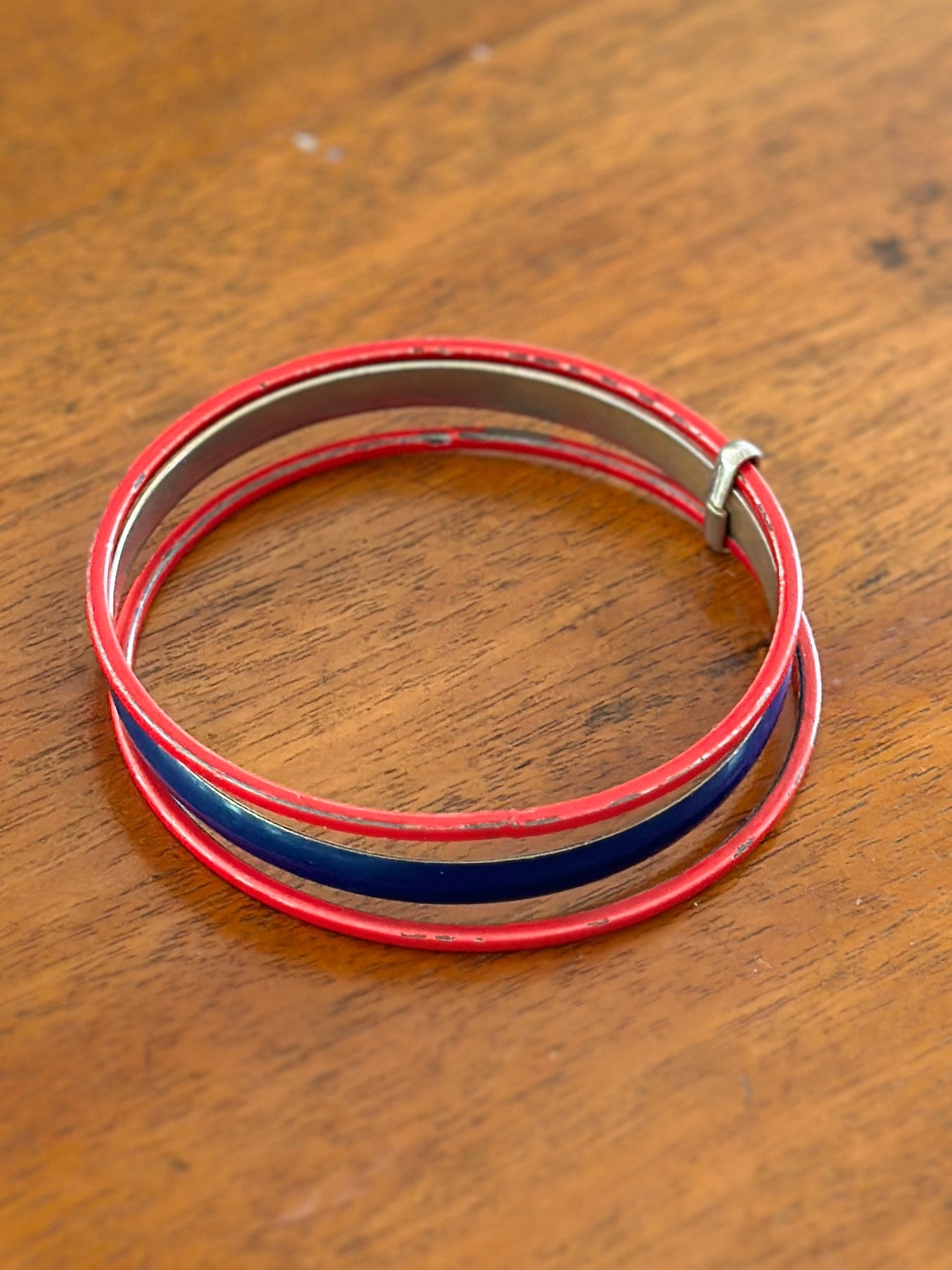 Blue and Red Bound Bangles