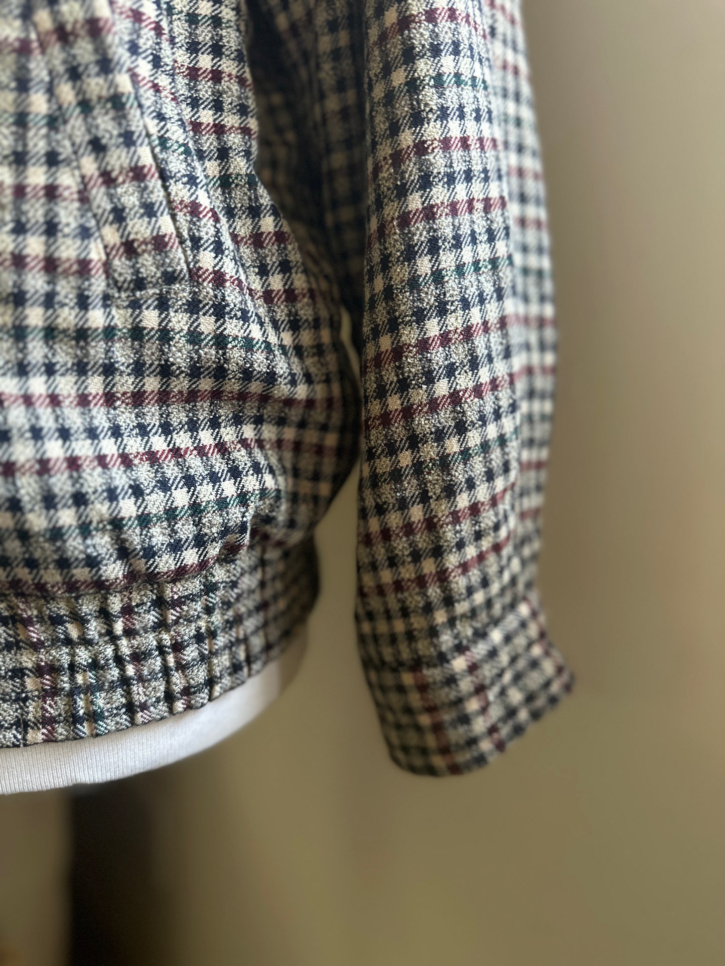 London Fog Plaid Bomber Jacket